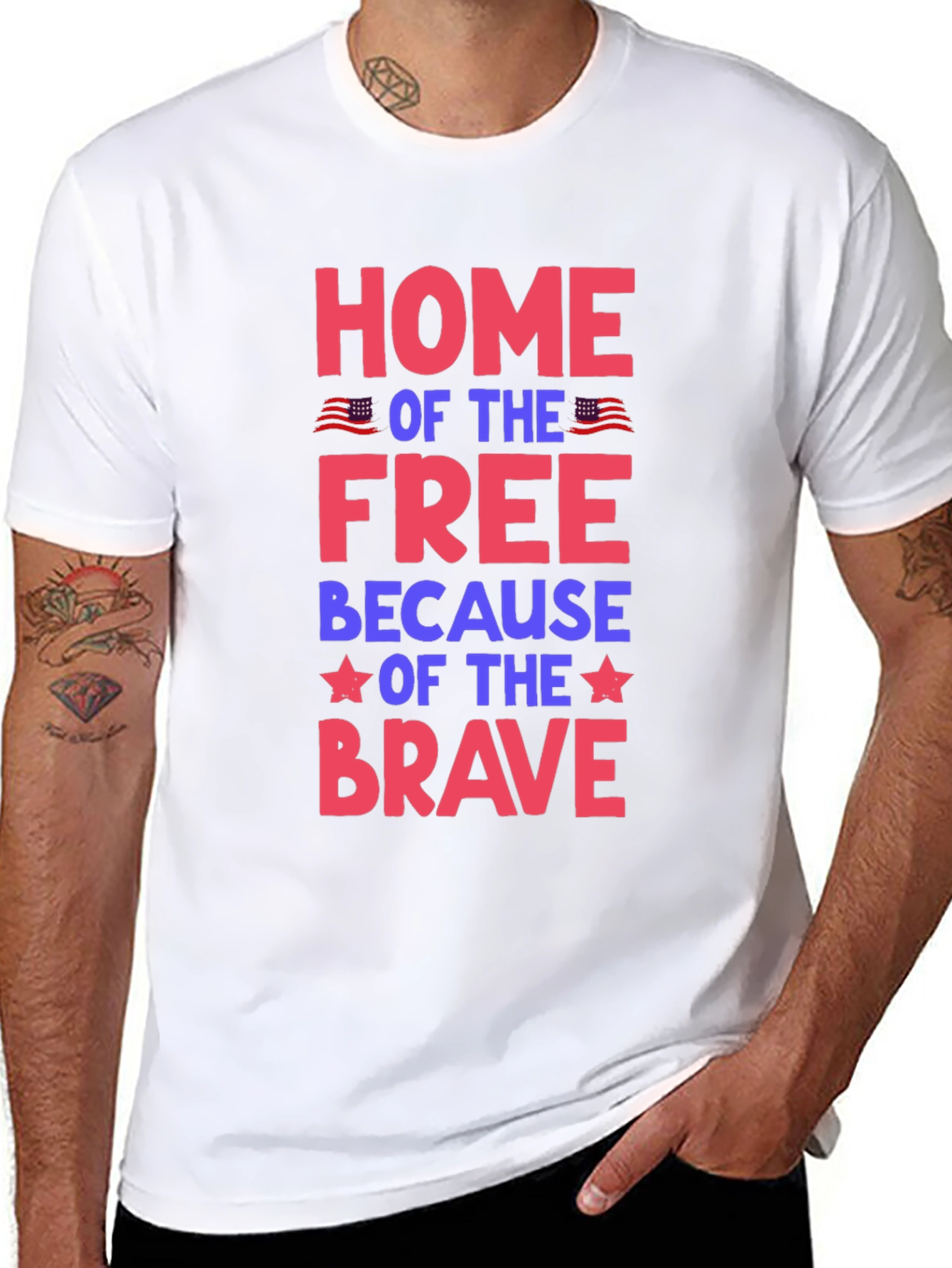 Patriotic Home of the Free Graphic Tee