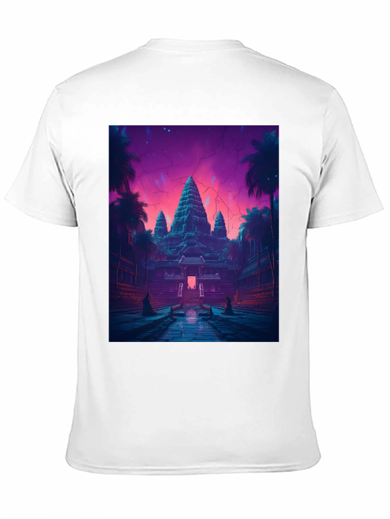 Angkor Wat Graphic T-Shirt - Retro Temple Design