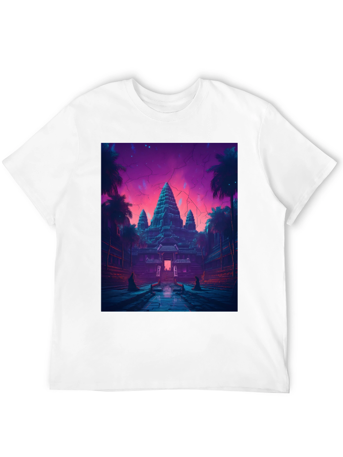 Angkor Wat Graphic T-Shirt - Retro Temple Design