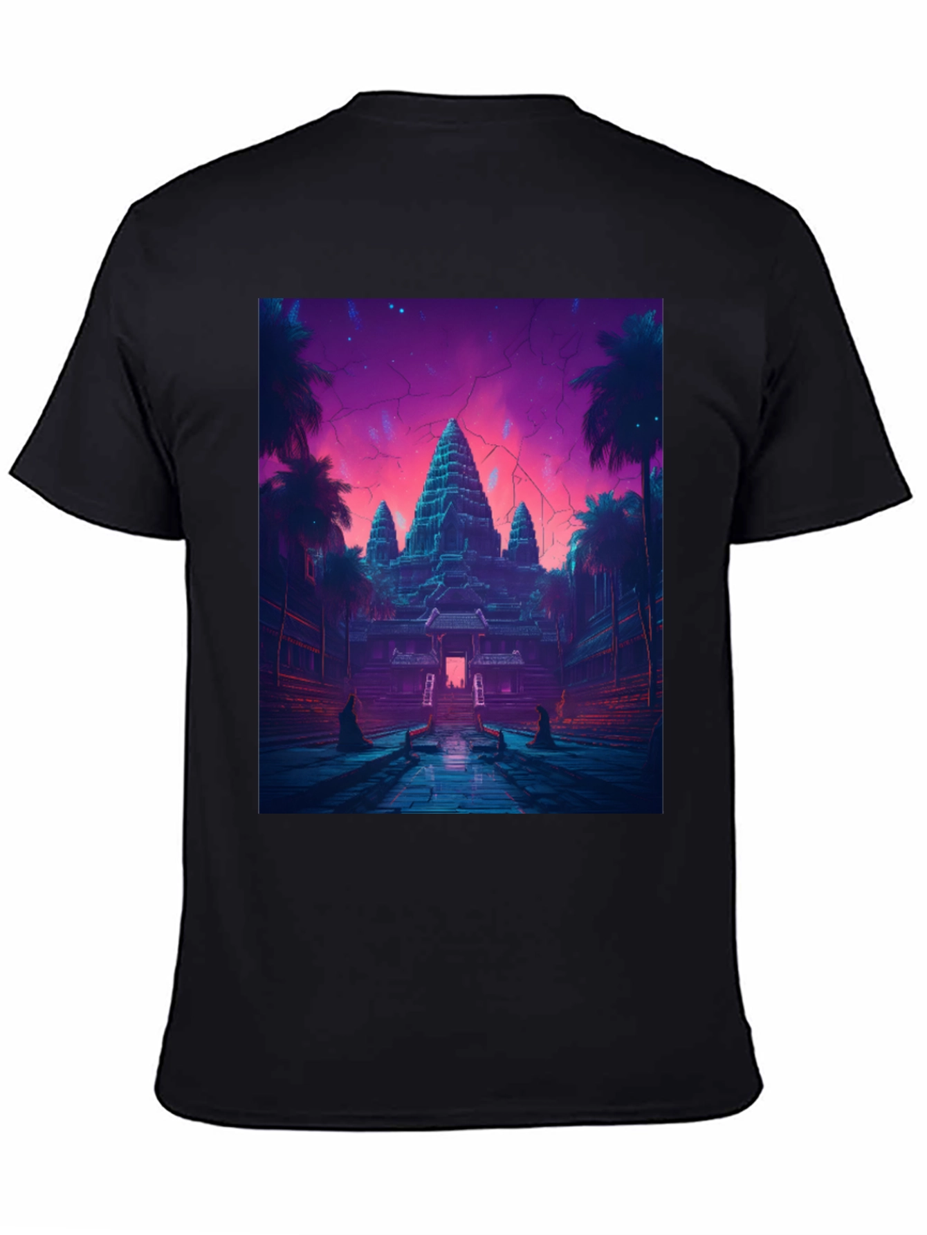 Angkor Wat Graphic T-Shirt - Retro Temple Design