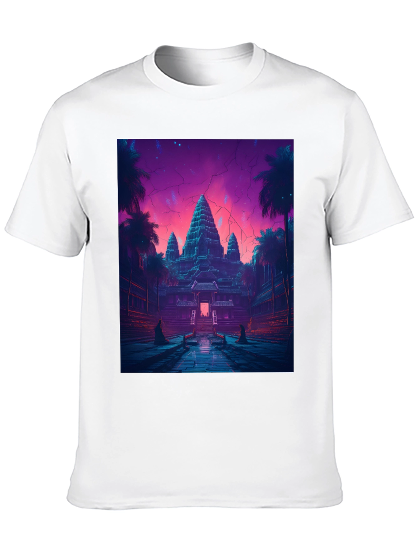 Angkor Wat Graphic T-Shirt - Retro Temple Design