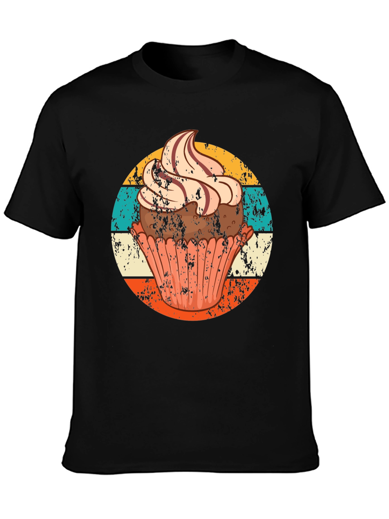 Cupcake Graphic T-Shirt - Retro Style Design
