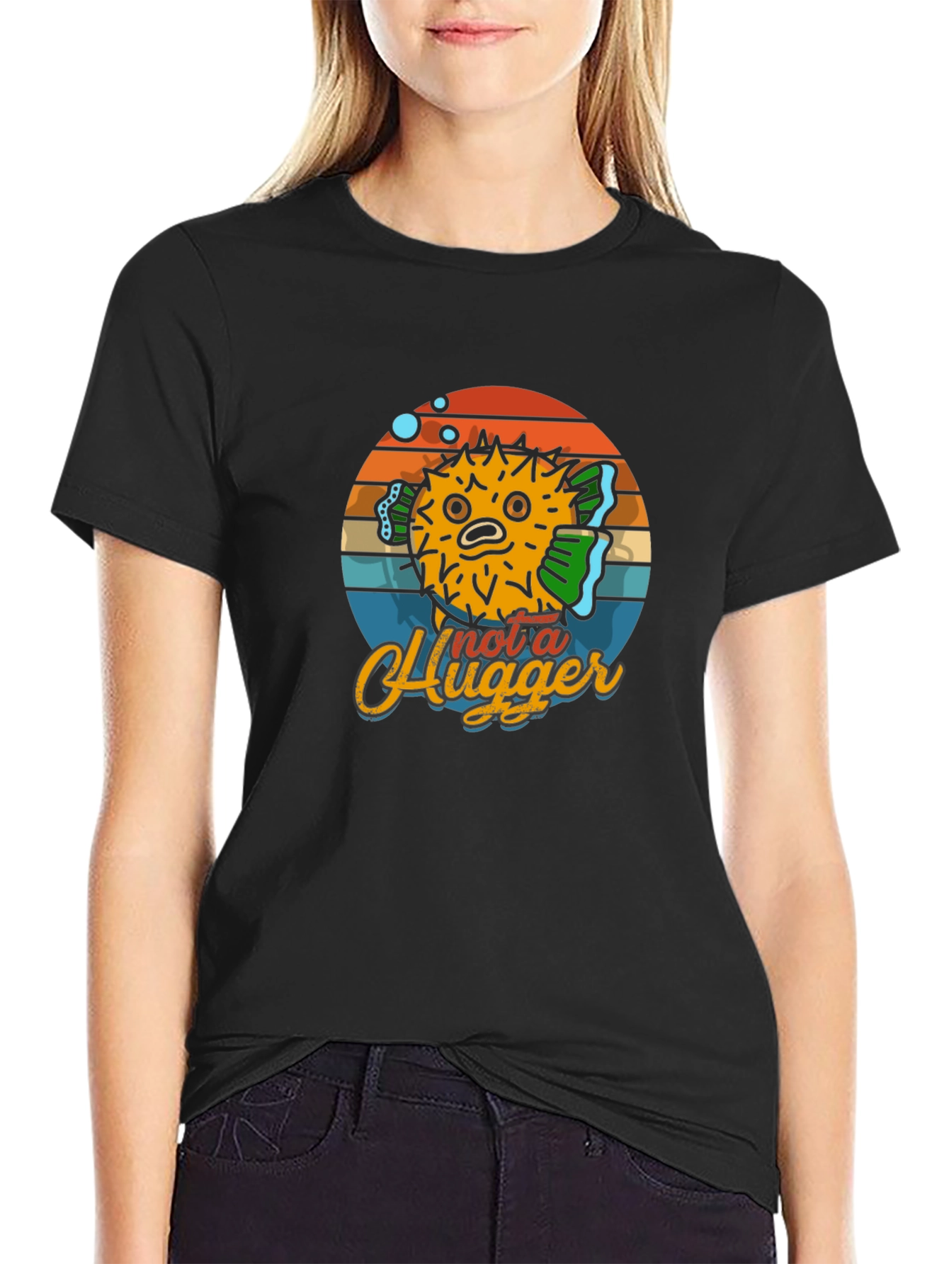 Not a Hugger Puffer Fish Graphic Tee
