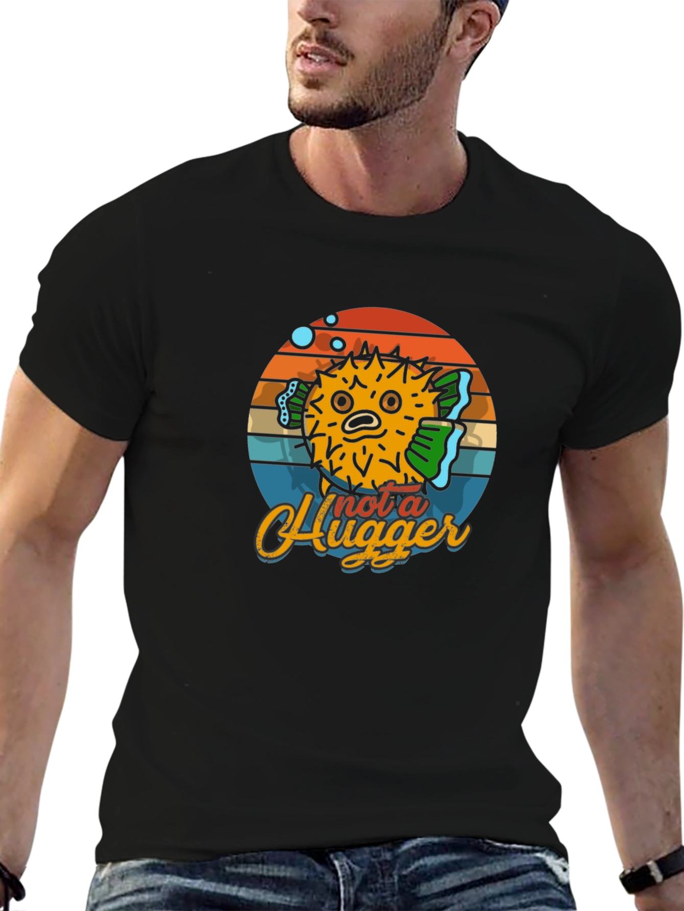 Not a Hugger Puffer Fish Graphic Tee