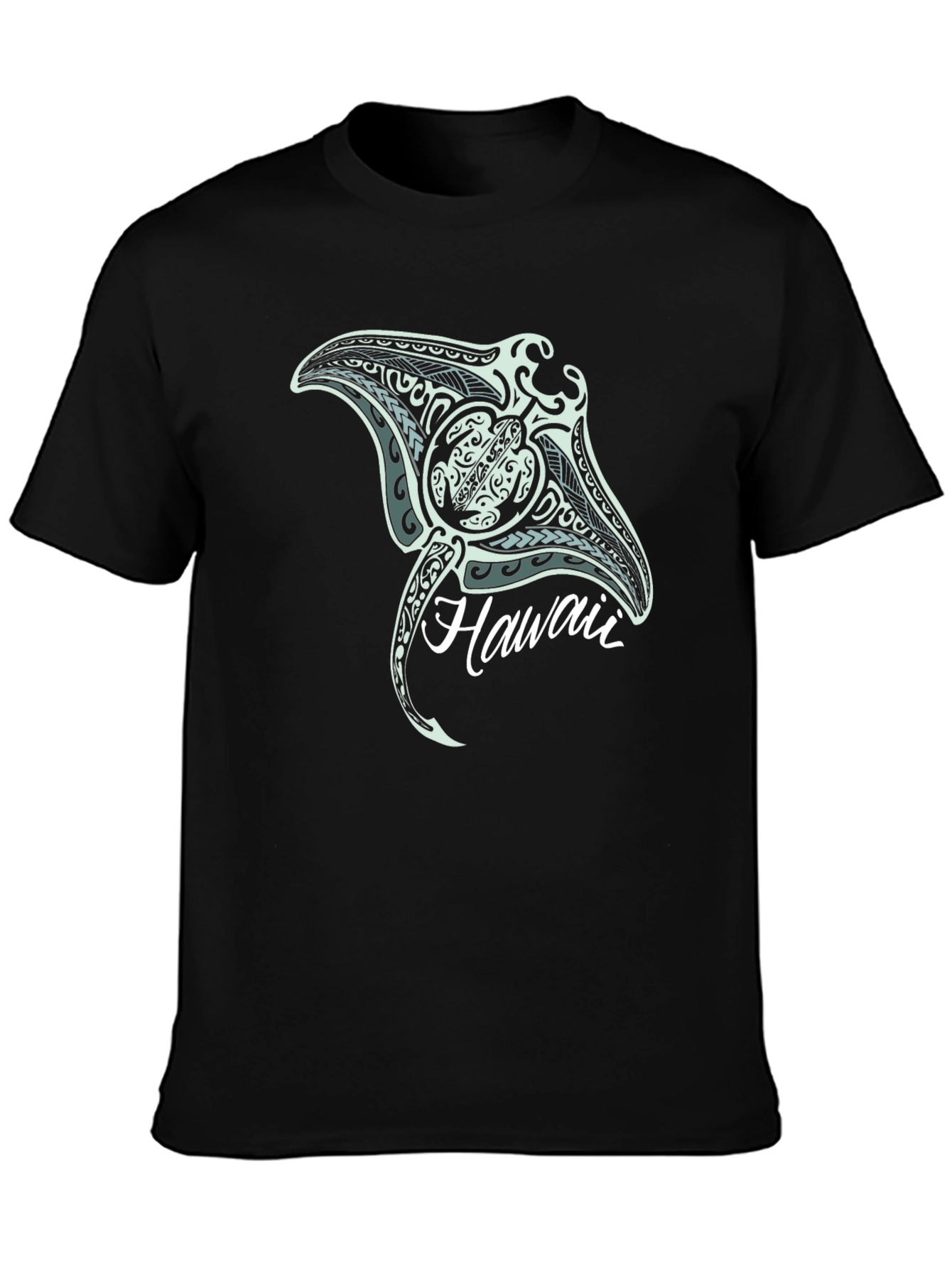Hawaii Ray Graphic Tee - Black T-Shirt