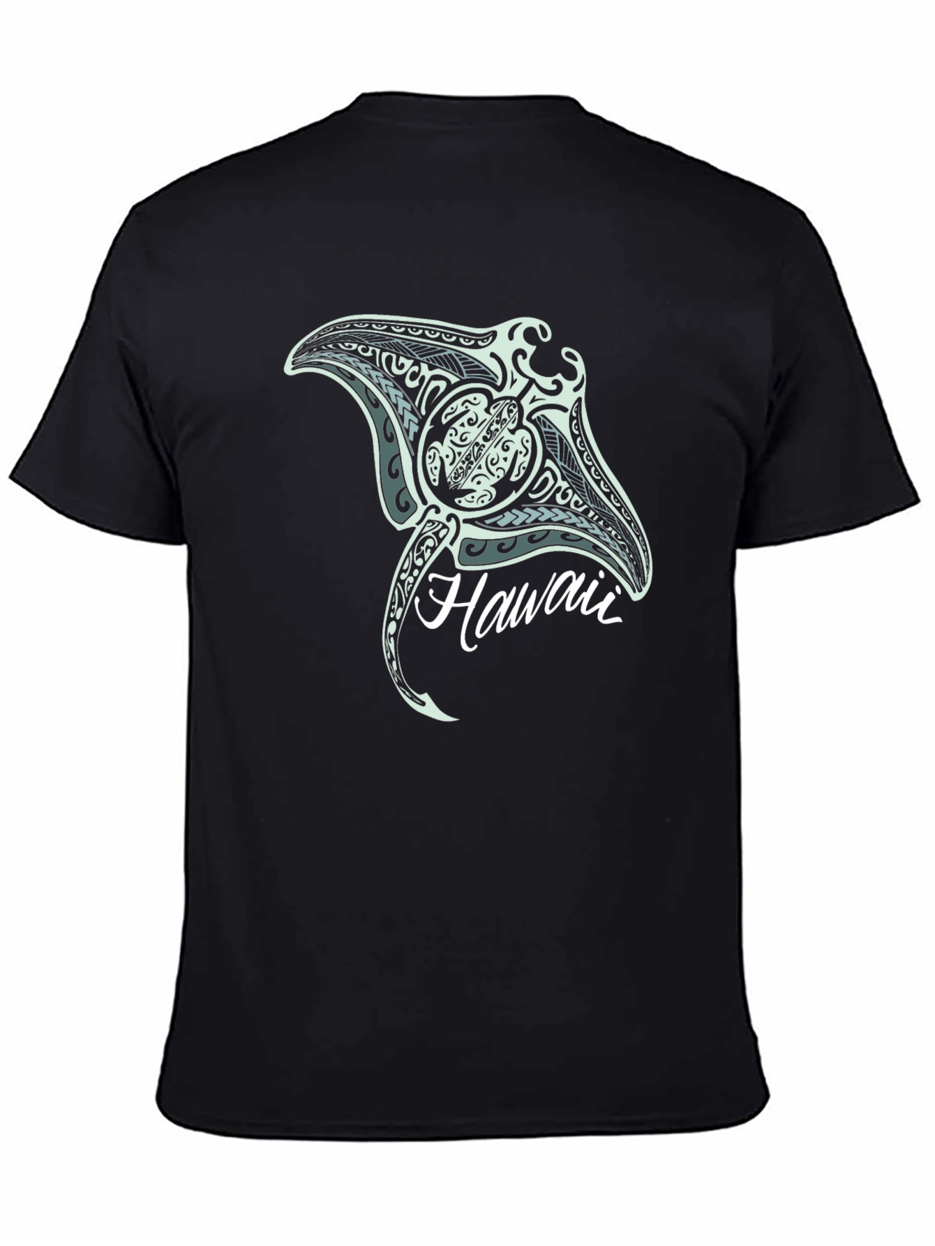 Hawaii Ray Graphic Tee - Black T-Shirt