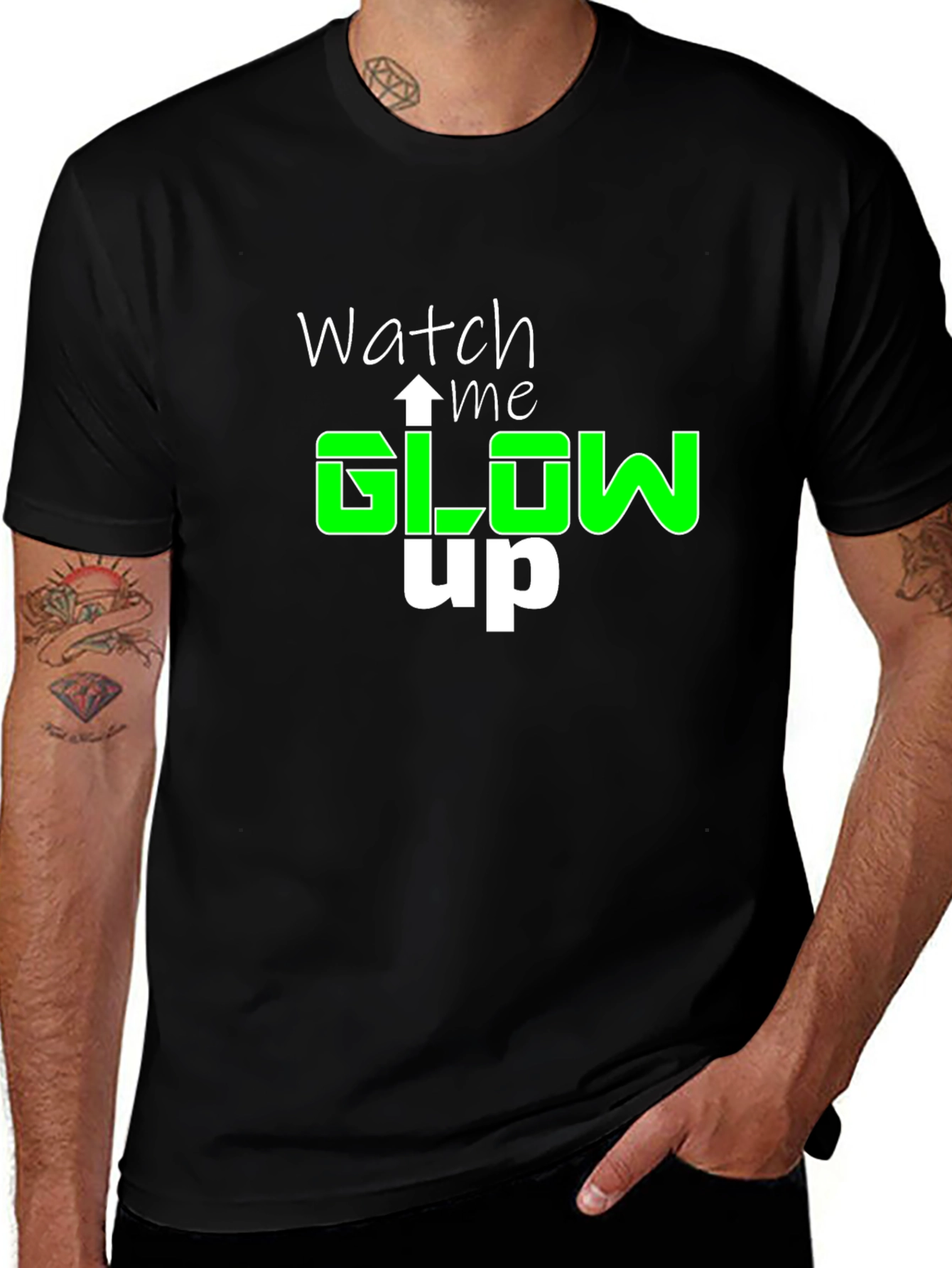 Watch Me Glow Up T-Shirt - Stylish Graphic Tee