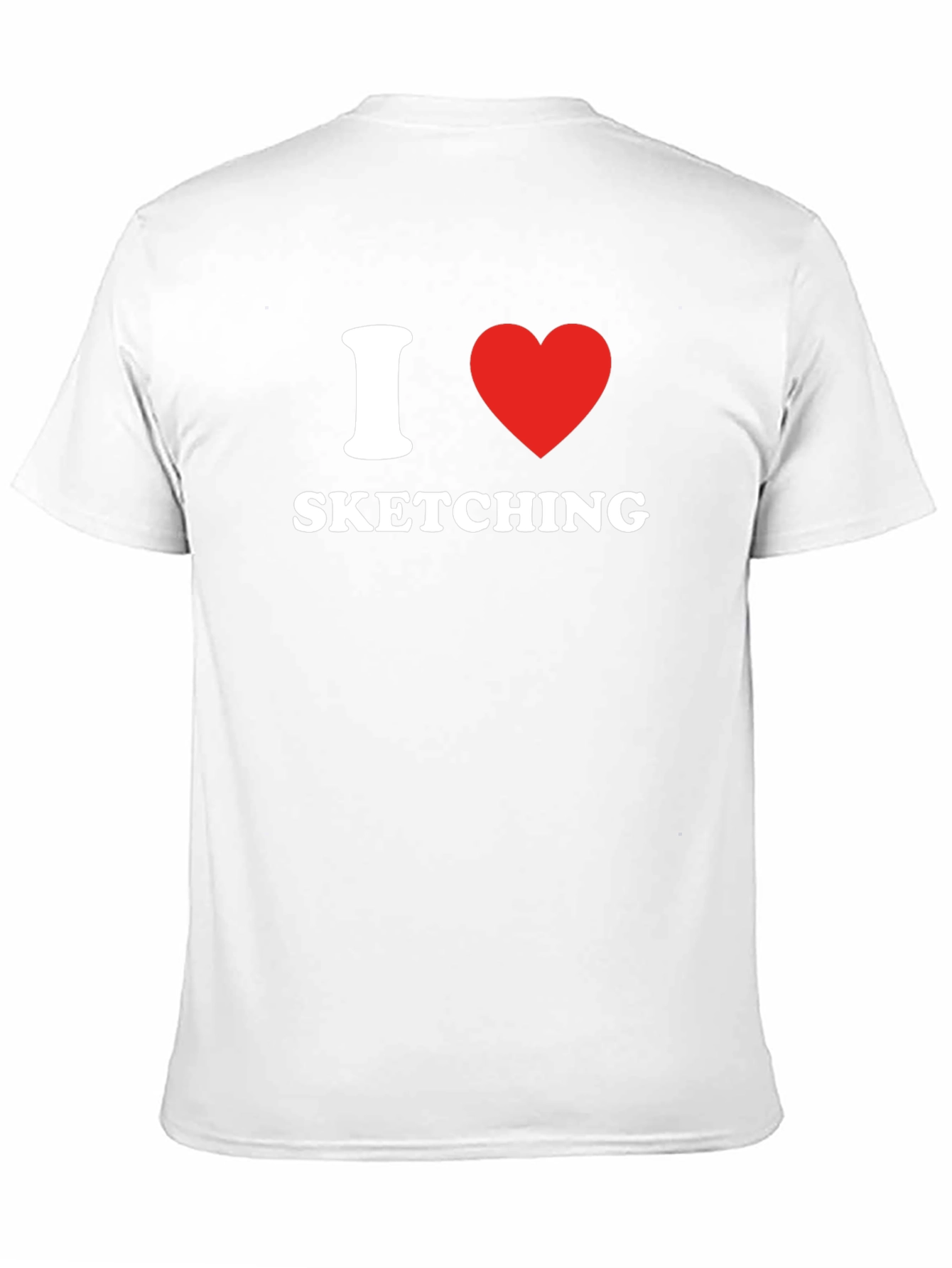 I Heart Sketching Graphic Tee - Stylish Black T-Shirt