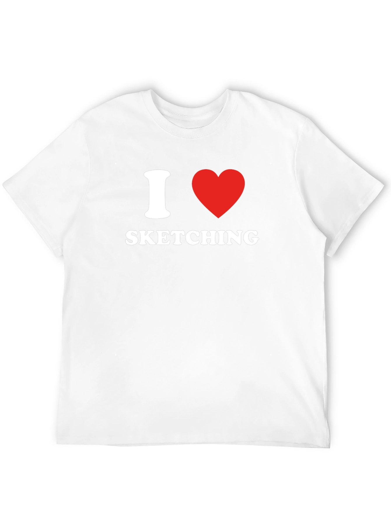 I Heart Sketching Graphic Tee - Stylish Black T-Shirt