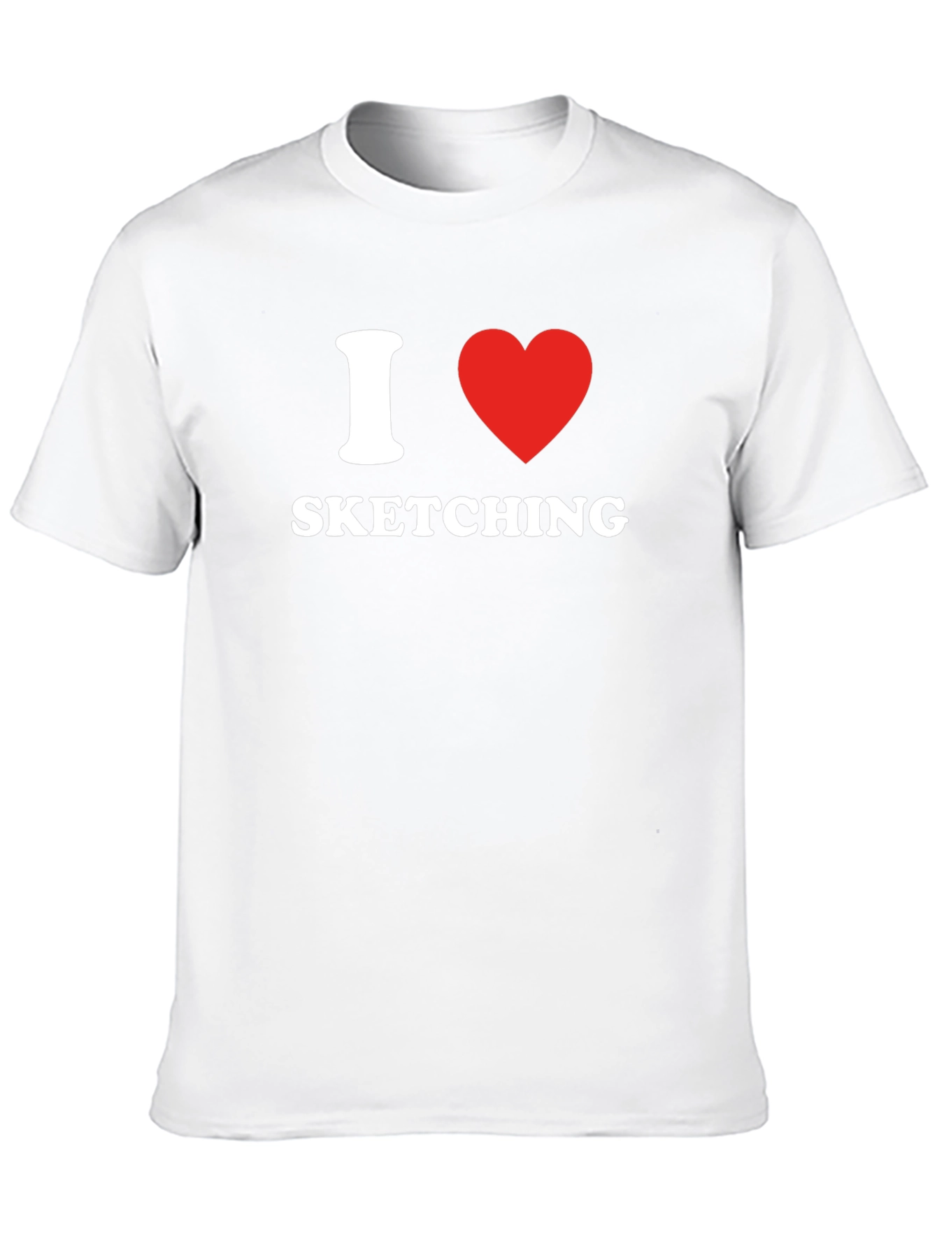 I Heart Sketching Graphic Tee - Stylish Black T-Shirt