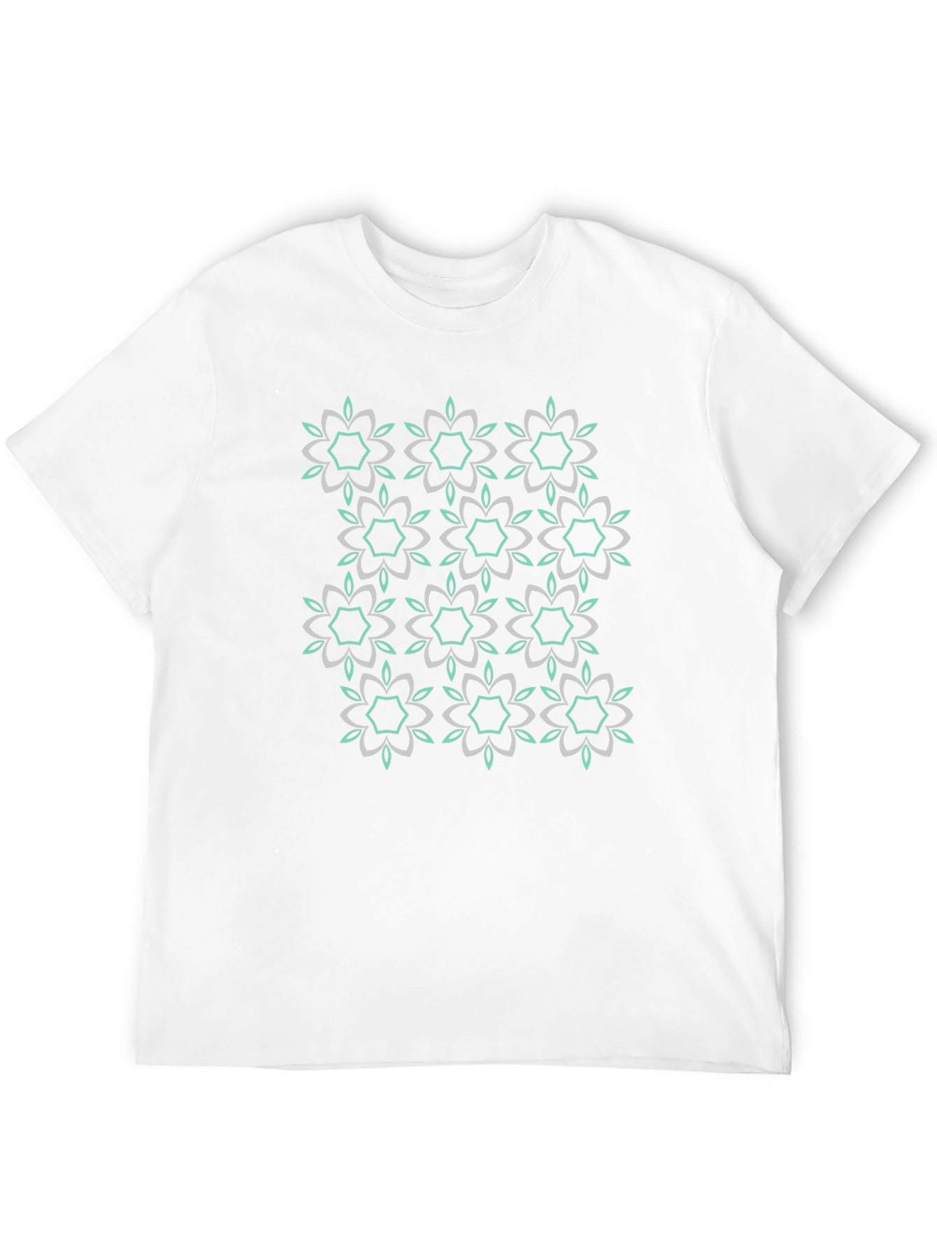 Modern Floral Tee - Black Graphic Print Shirt