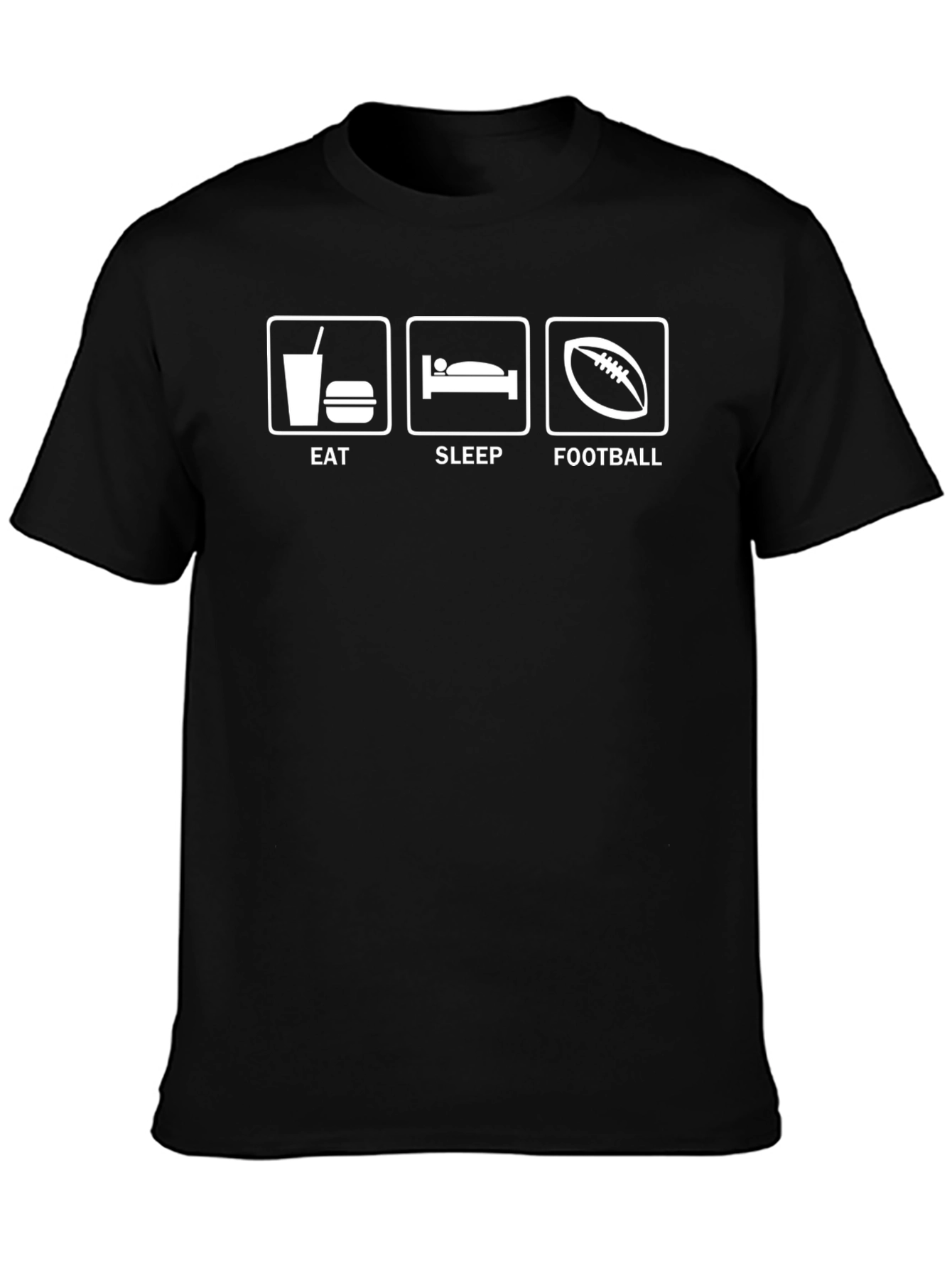 Eat Sleep Football Graphic T-Shirt