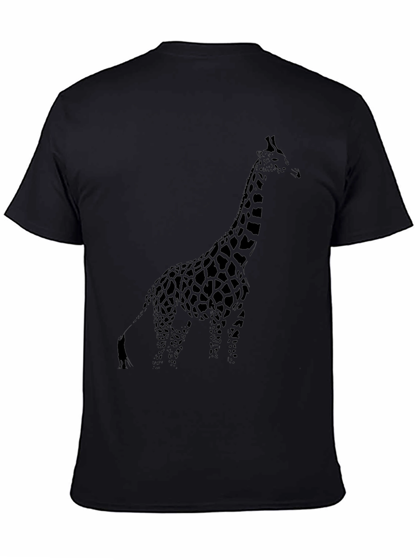 Giraffe Graphic Black Tee