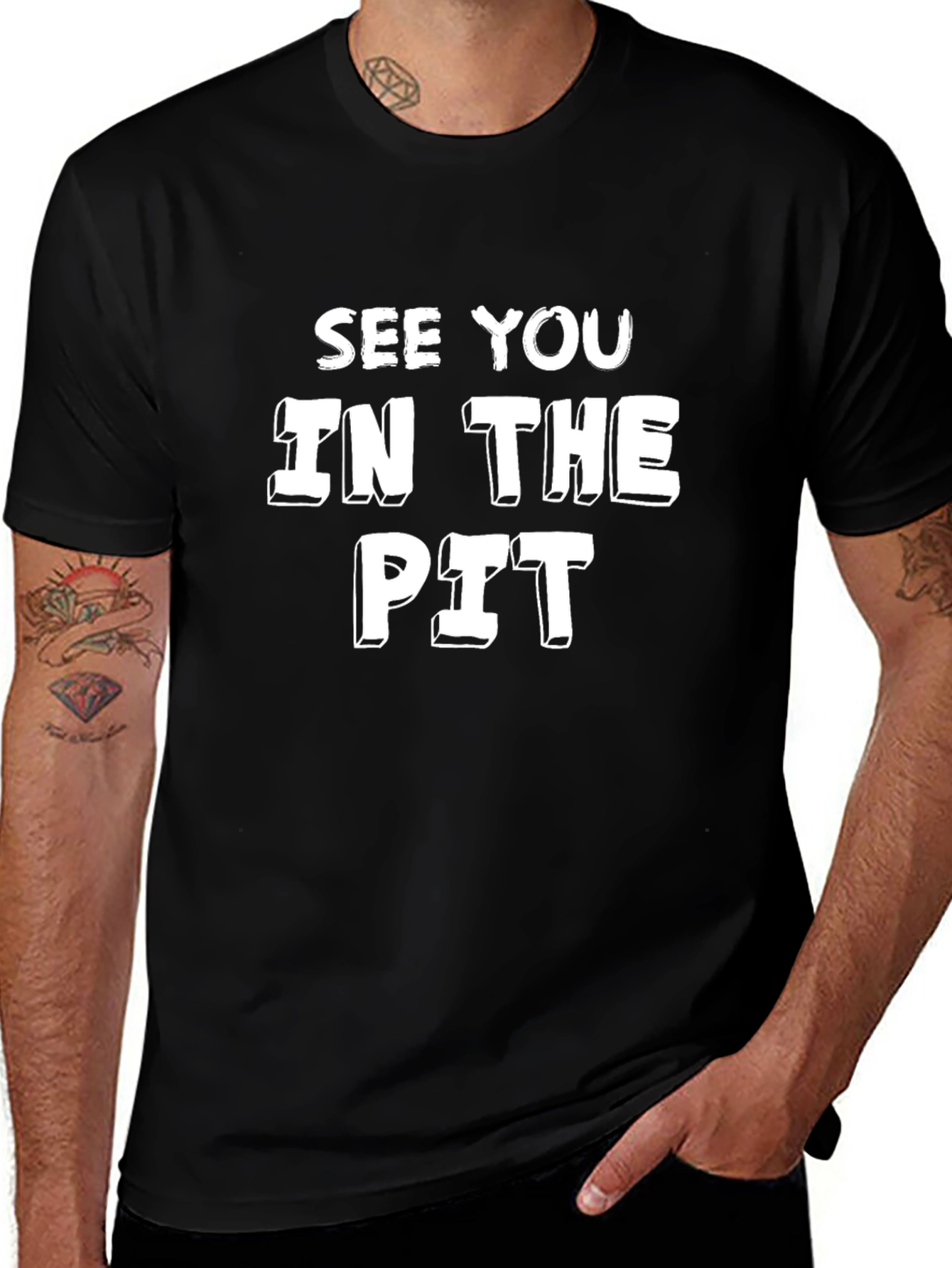 See You In The Pit Graphic Tee - Black
