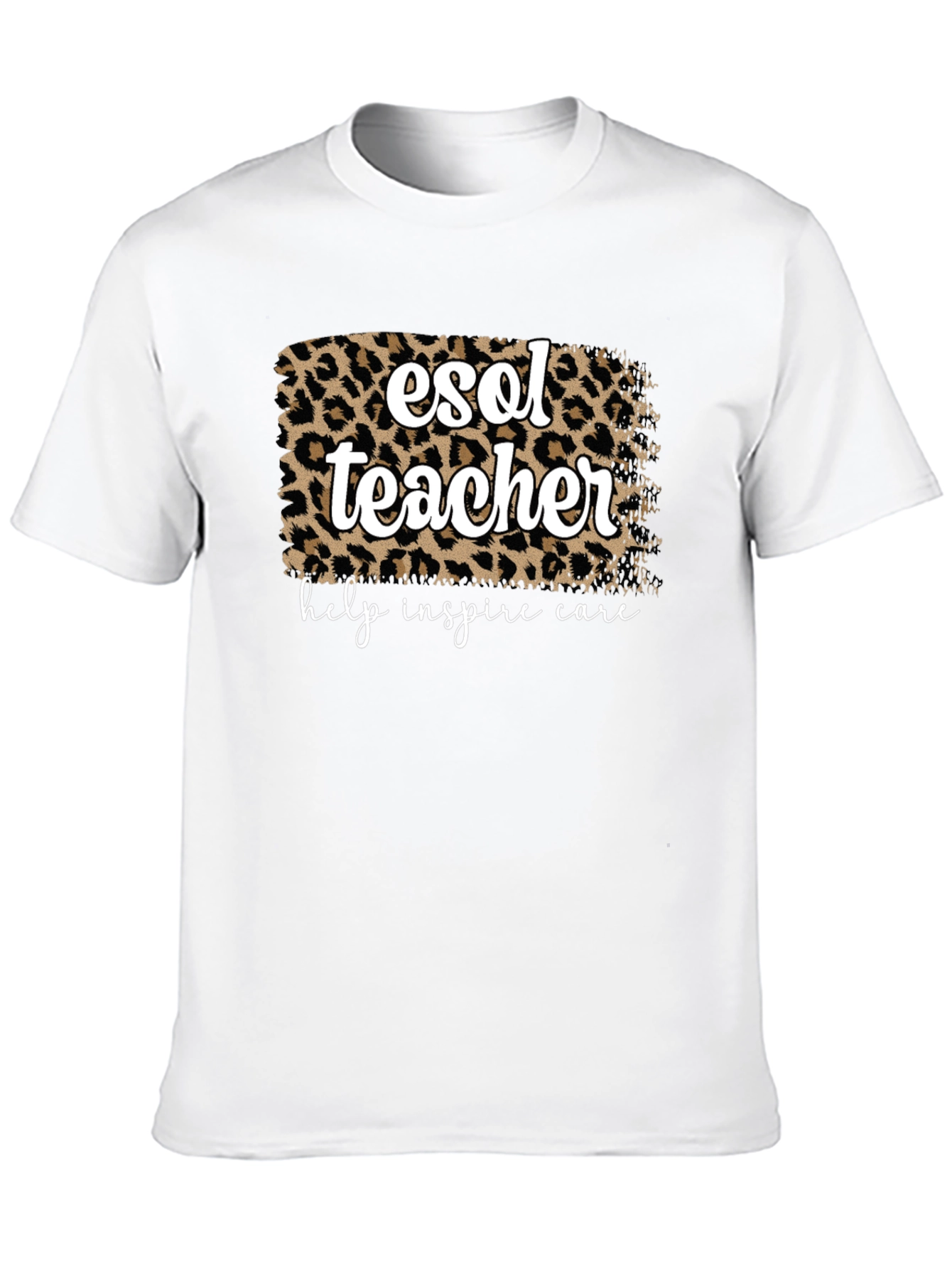 ESOL Teacher Leopard Print T-Shirt