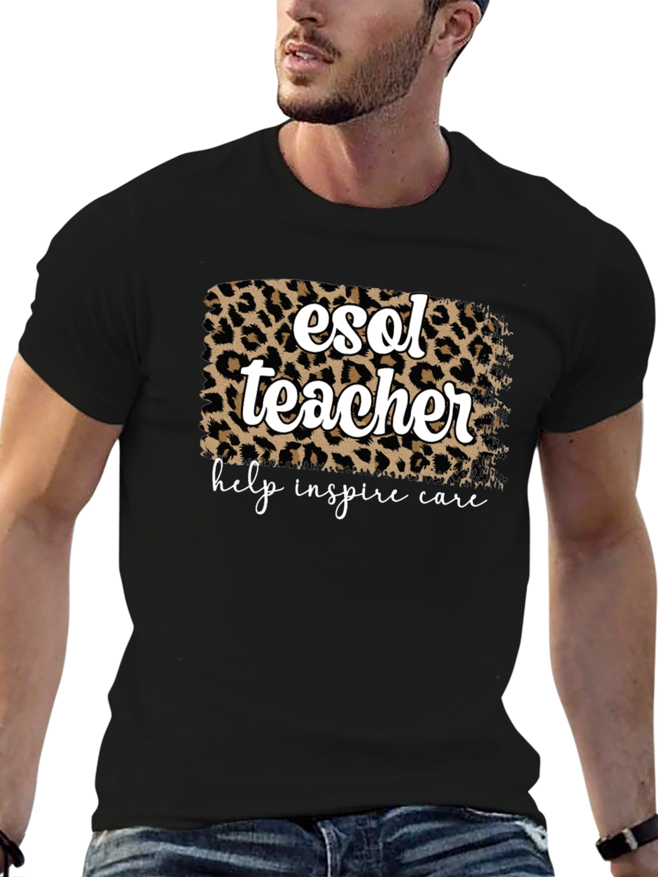 ESOL Teacher Leopard Print T-Shirt