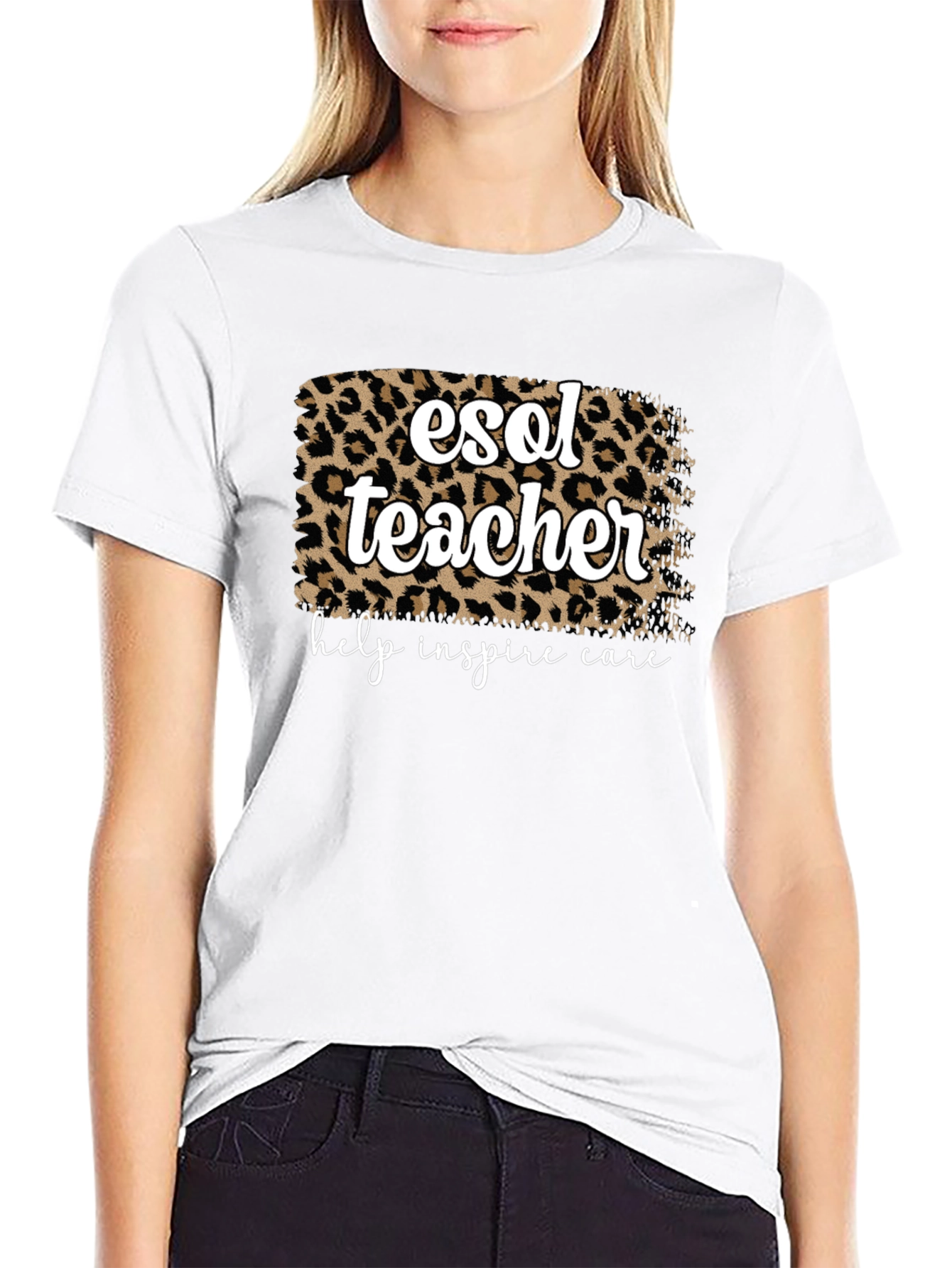 ESOL Teacher Leopard Print T-Shirt