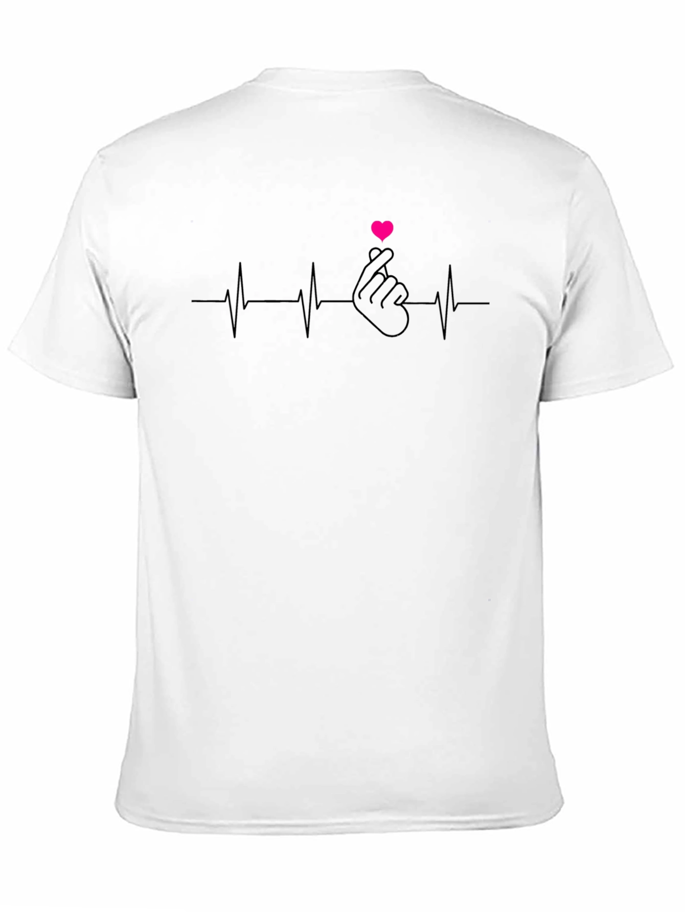 Heartbeat Finger Heart Graphic T-Shirt
