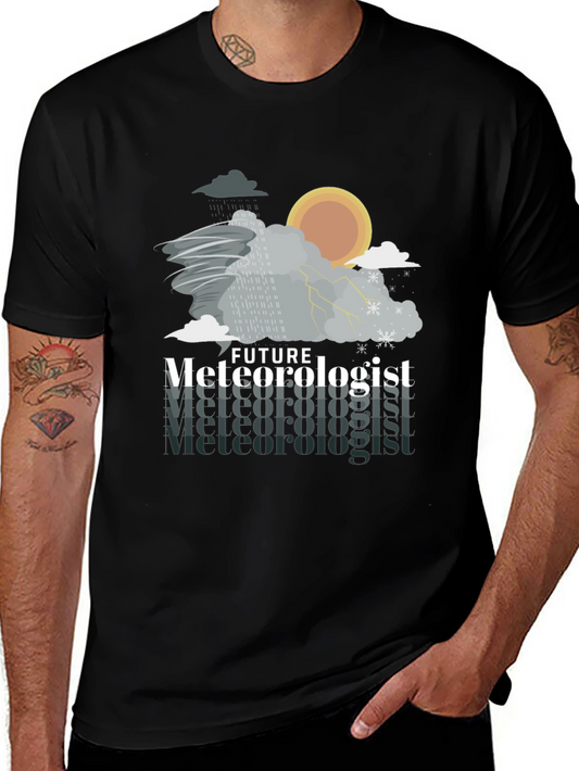 Future Meteorologist Weather Pattern Graphic T-Shirt
