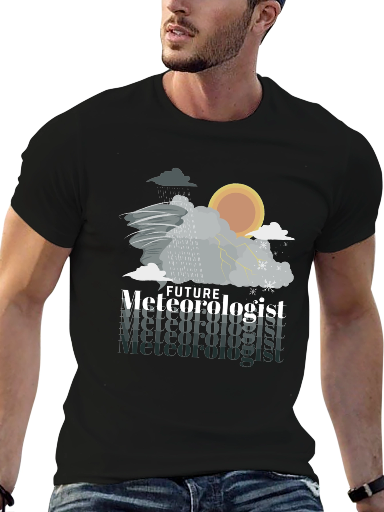 Future Meteorologist Weather Pattern Graphic T-Shirt