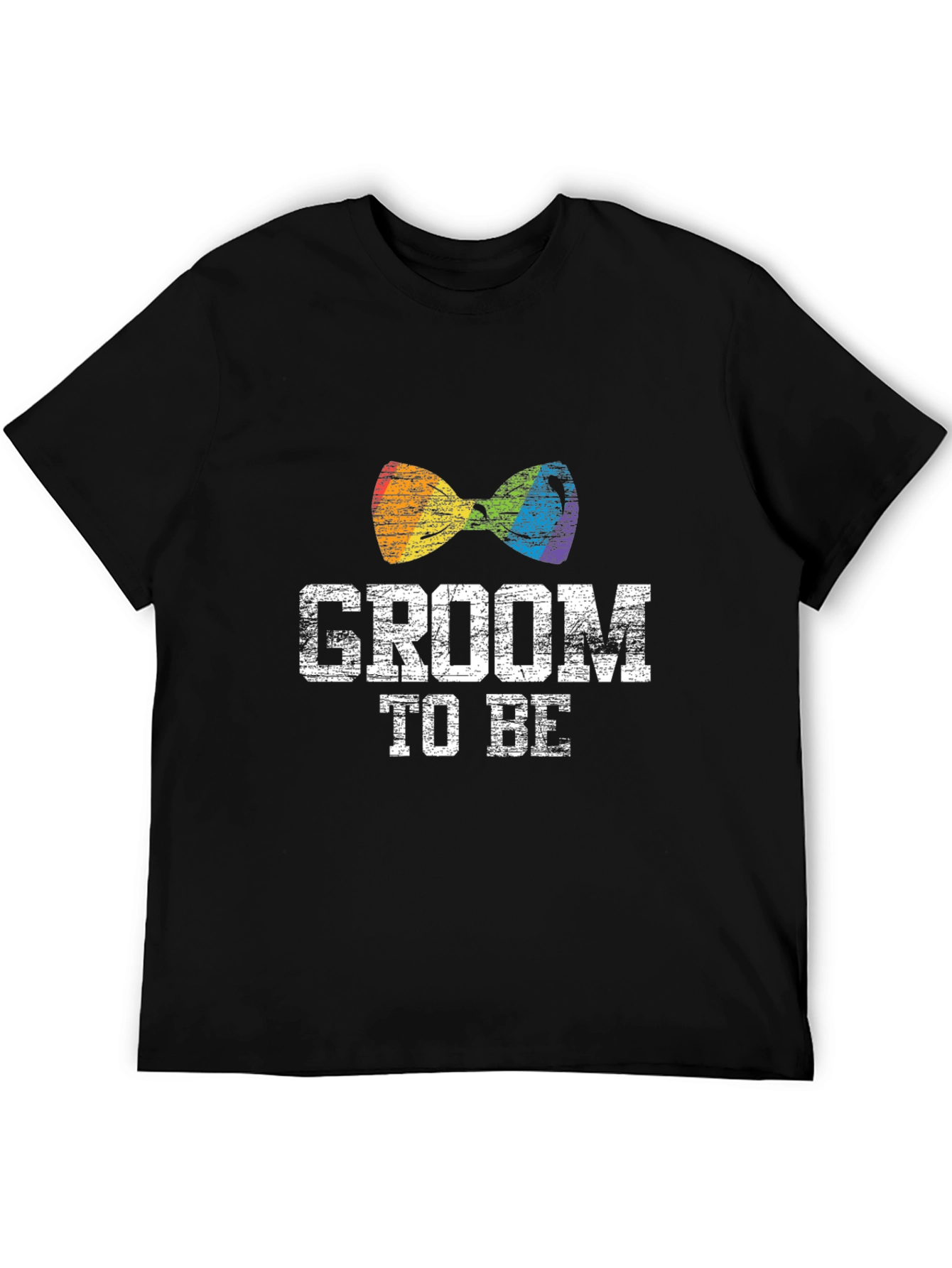 Groom To Be LGBT Rainbow Bow Tie T-Shirt