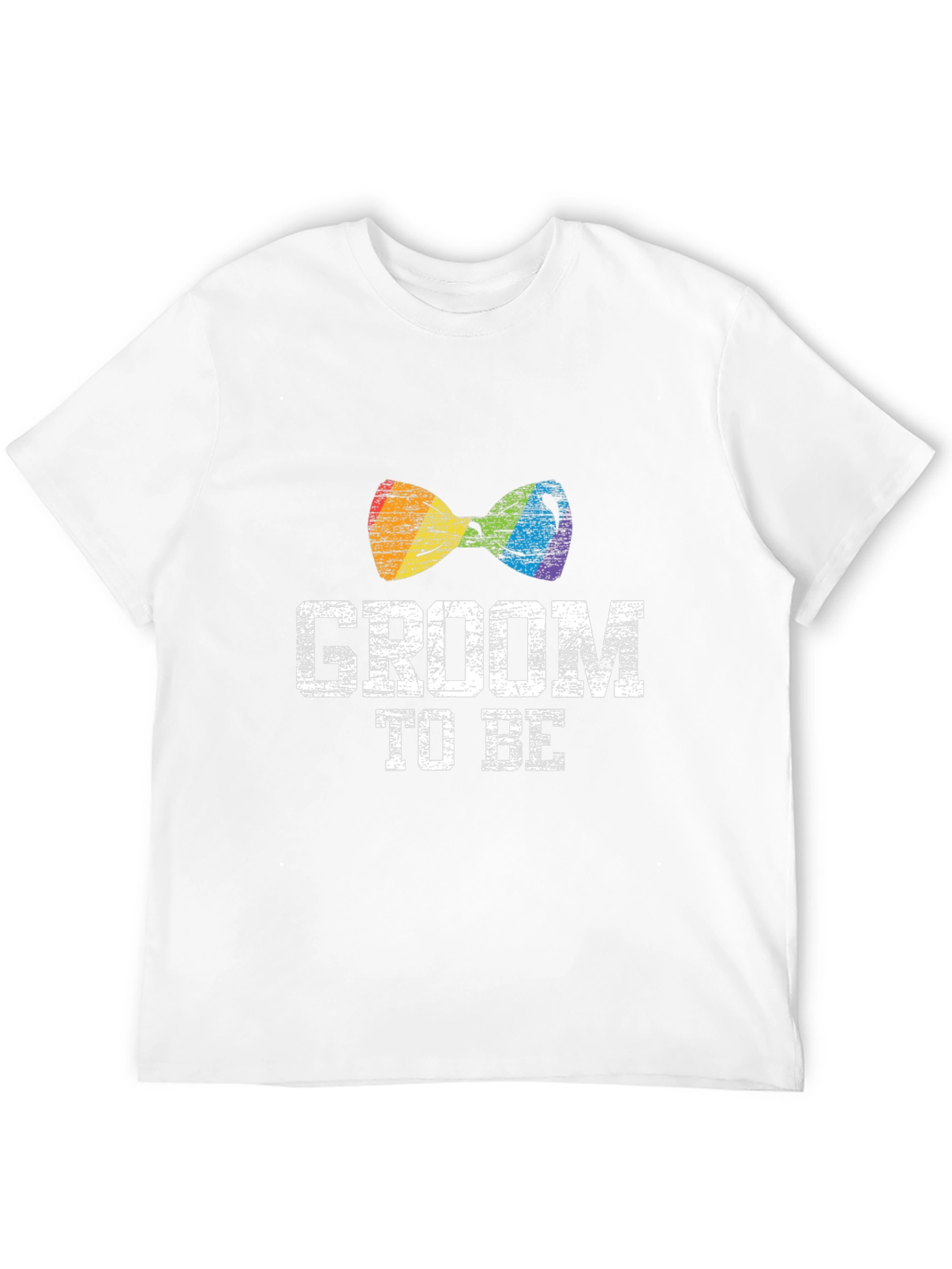 Groom To Be LGBT Rainbow Bow Tie T-Shirt
