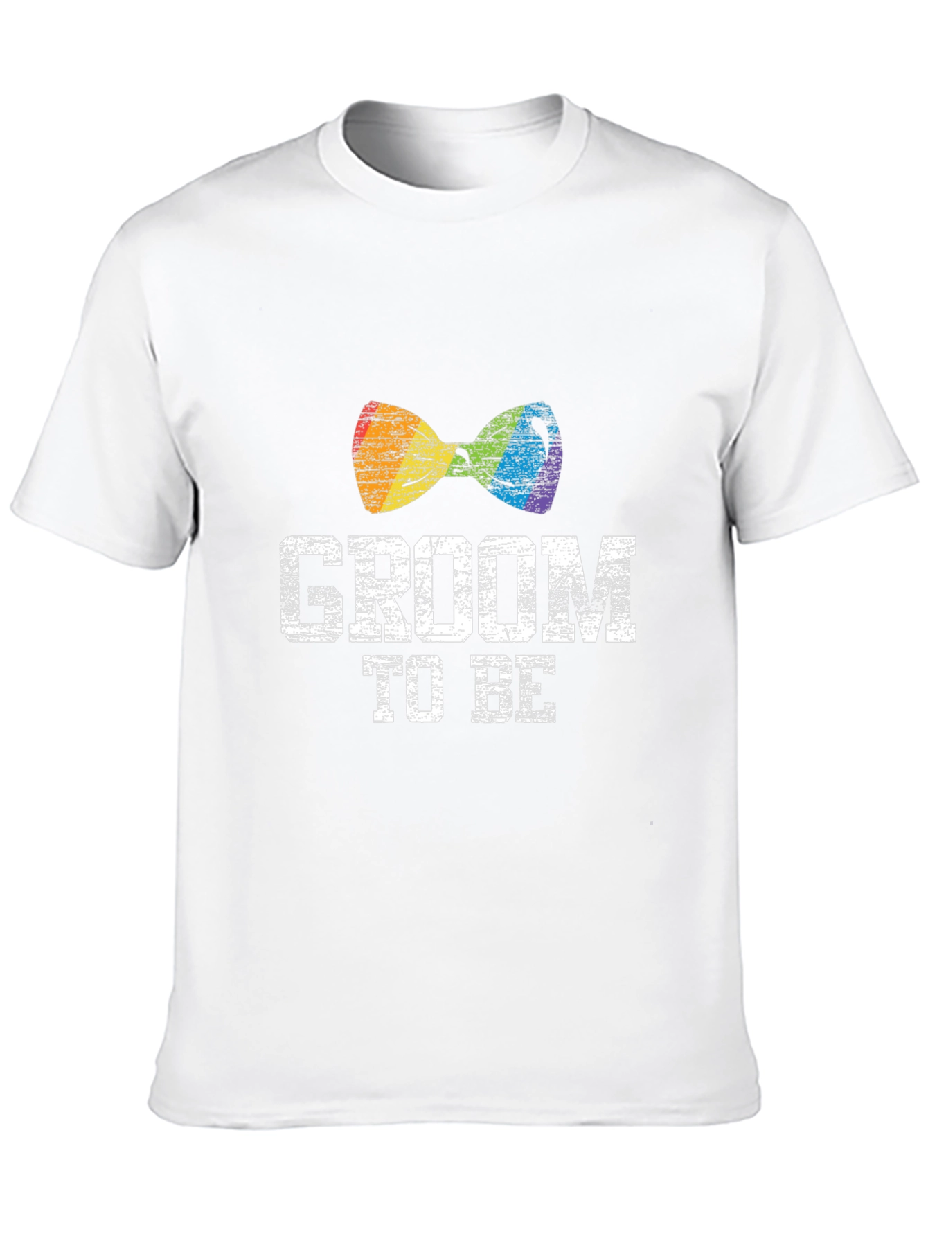 Groom To Be LGBT Rainbow Bow Tie T-Shirt