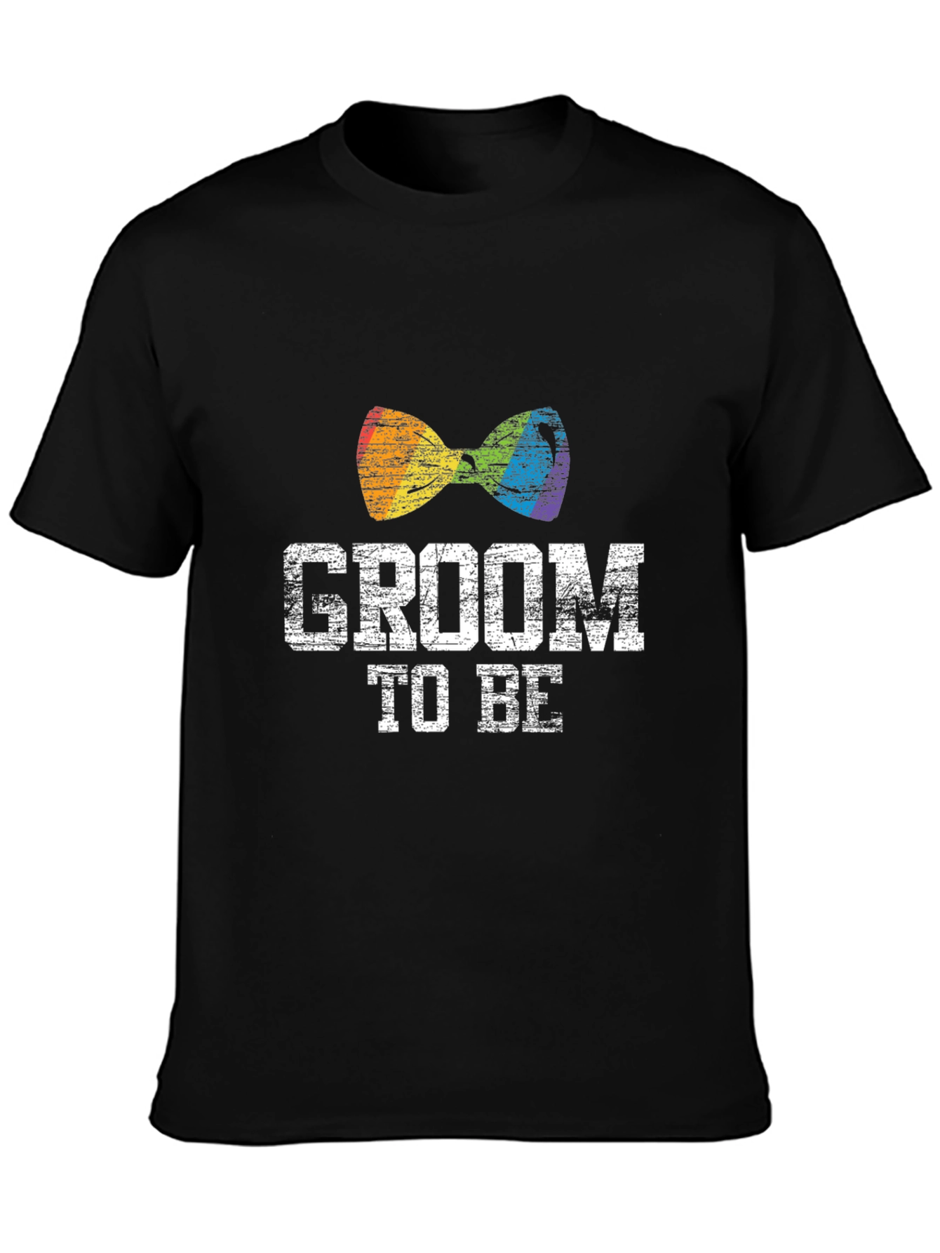 Groom To Be LGBT Rainbow Bow Tie T-Shirt