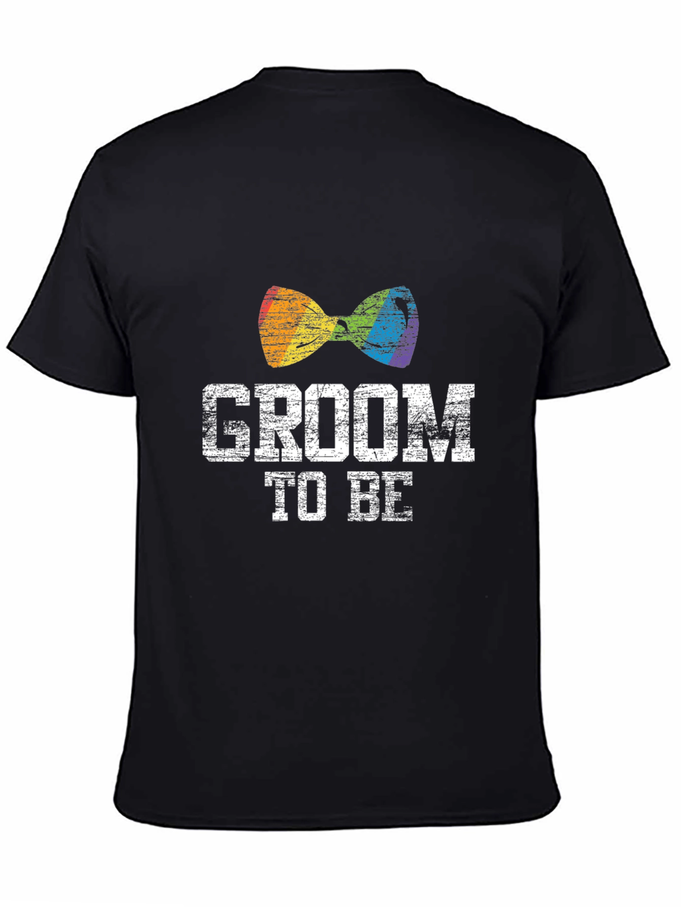 Groom To Be LGBT Rainbow Bow Tie T-Shirt