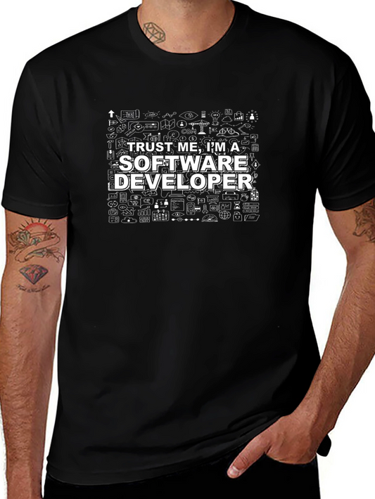 Trust Me Im a Software Developer Black T-Shirt