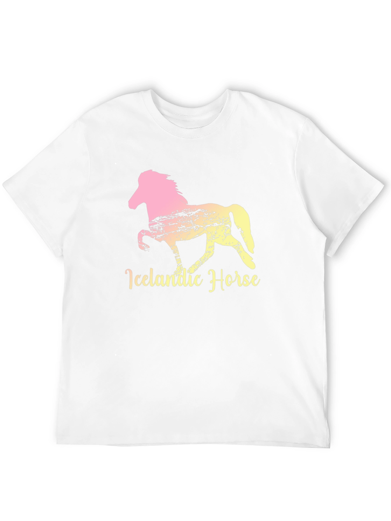Icelandic Horse Graphic Tee - Black Cotton T-Shirt