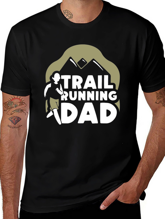 Trail Running Dad Graphic Tee - Black