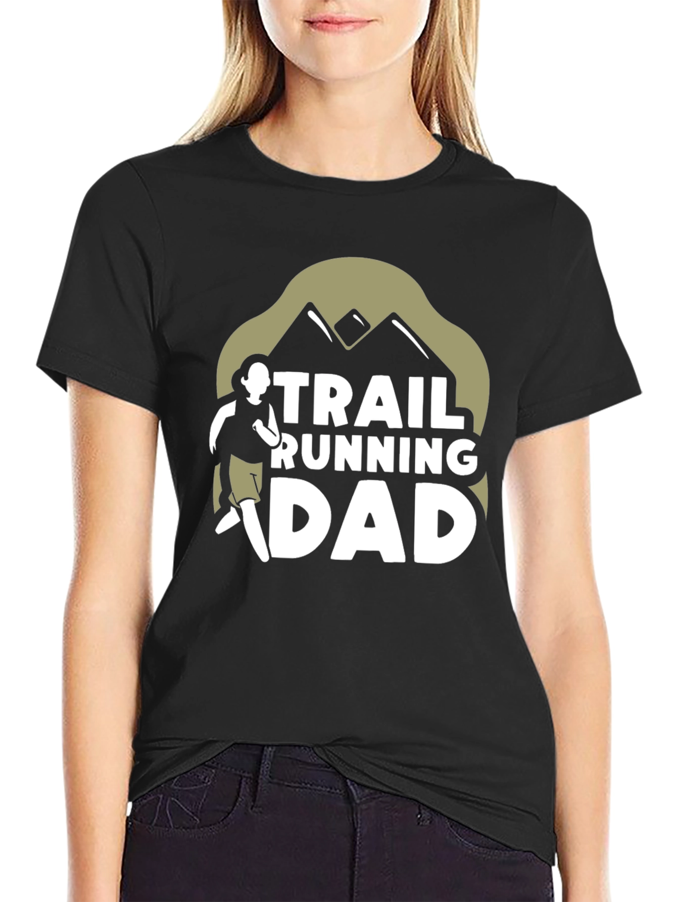 Trail Running Dad Graphic Tee - Black