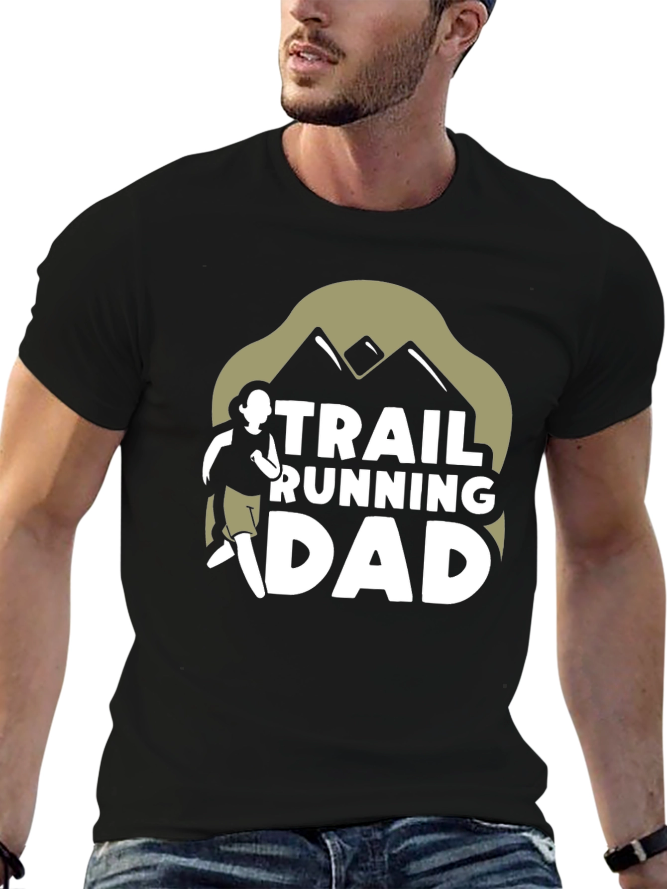 Trail Running Dad Graphic Tee - Black