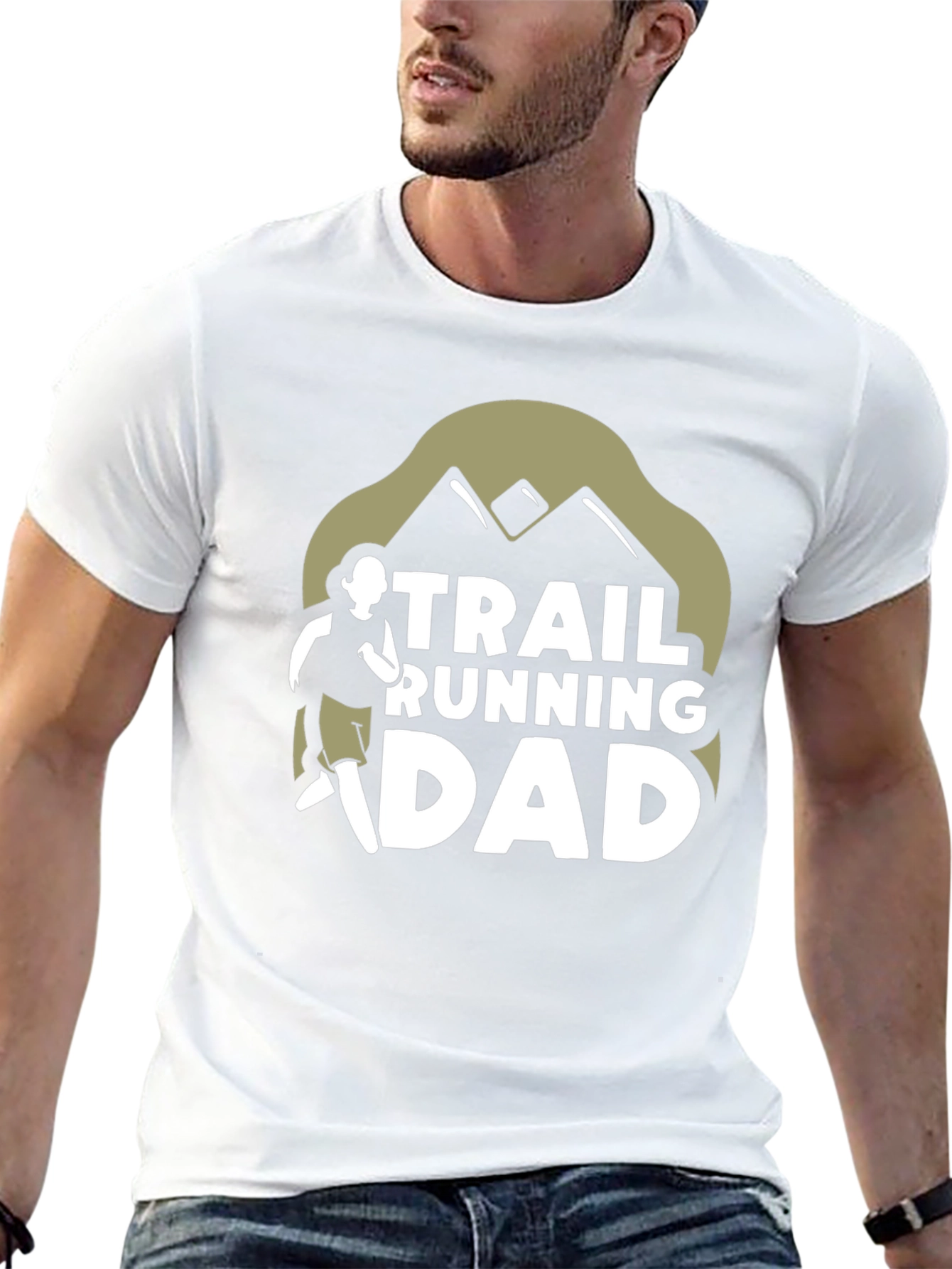 Trail Running Dad Graphic Tee - Black