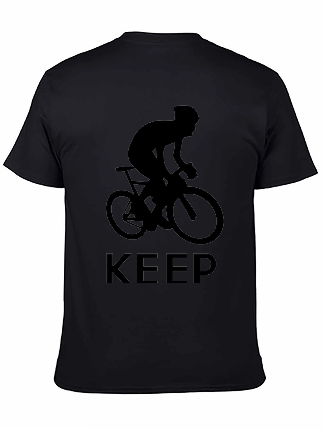 Keep Cycling Black T-Shirt