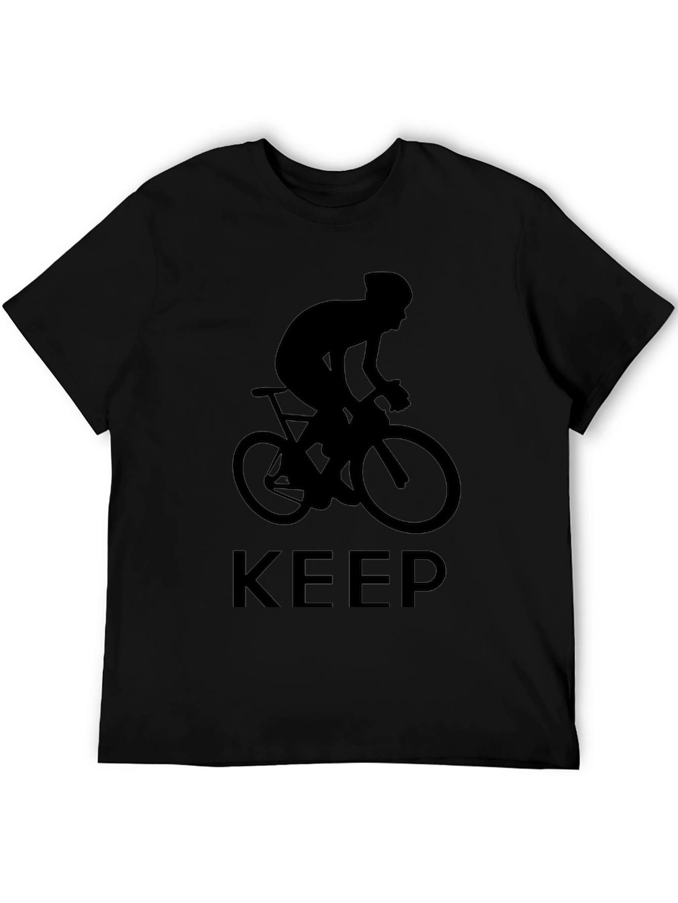 Keep Cycling Black T-Shirt