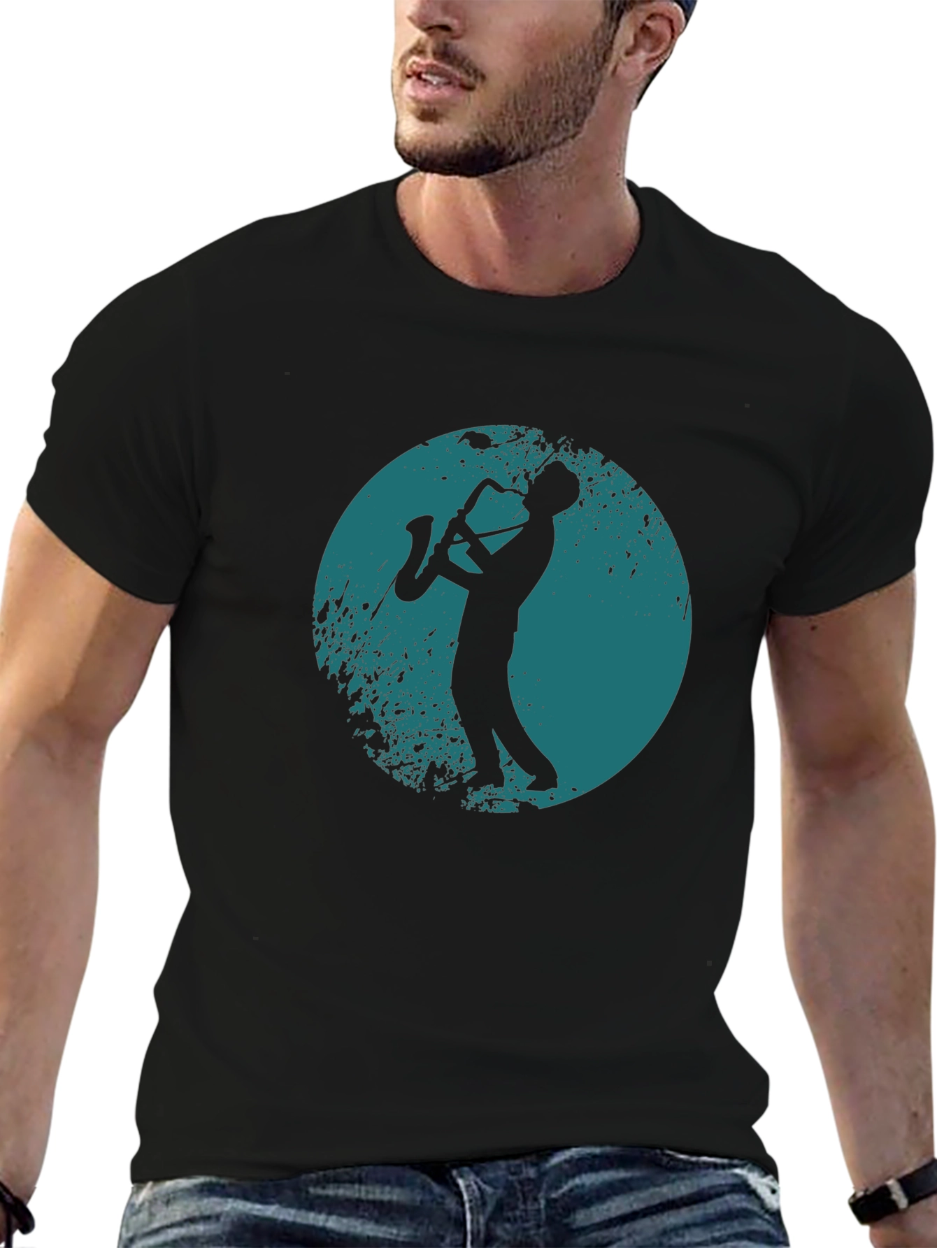 Saxophone Player Graphic T-Shirt