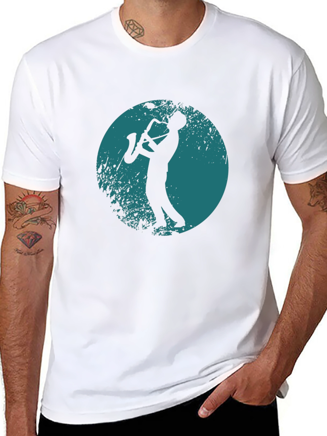 Saxophone Player Graphic T-Shirt