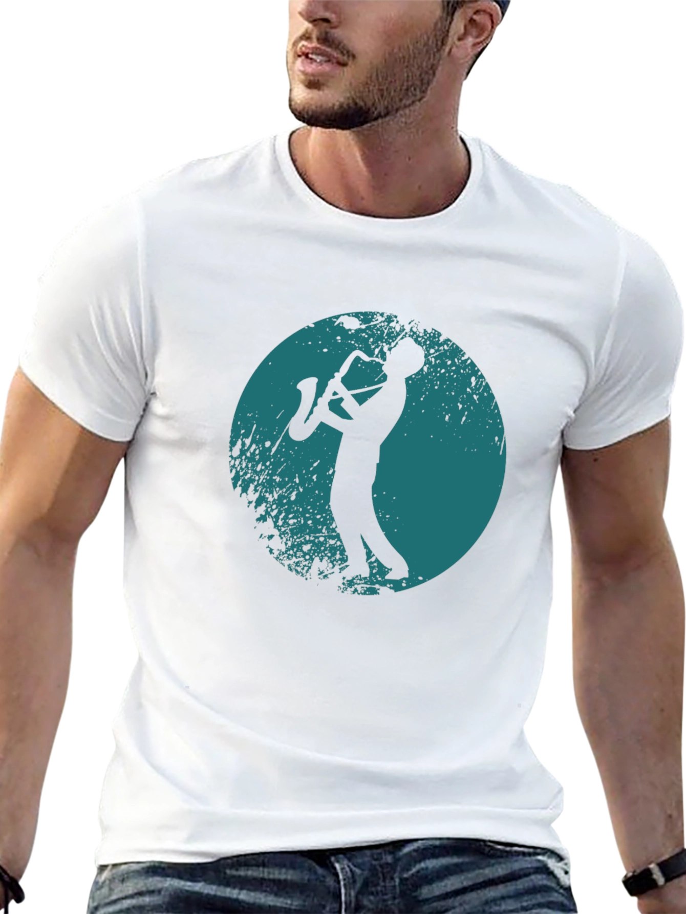Saxophone Player Graphic T-Shirt