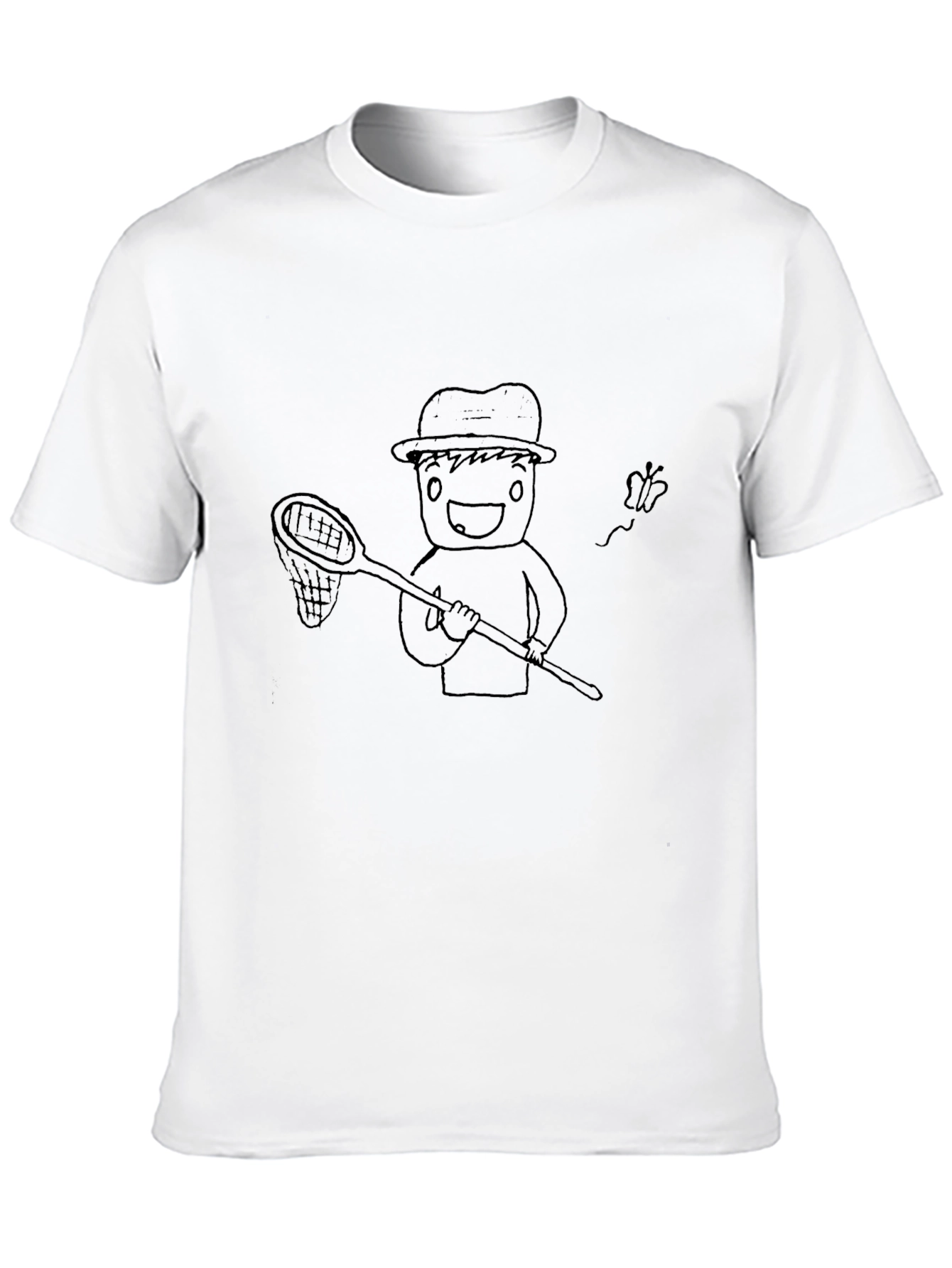 Cartoon Graphic Tee - Black Cotton Shirt