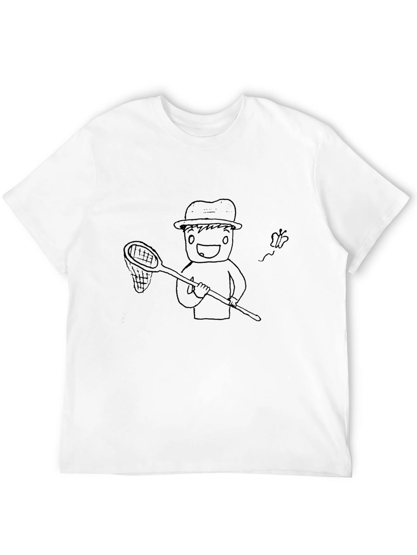 Cartoon Graphic Tee - Black Cotton Shirt