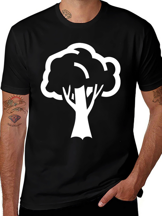 Bold Tree Graphic Tee - Black Cotton Casual Shirt
