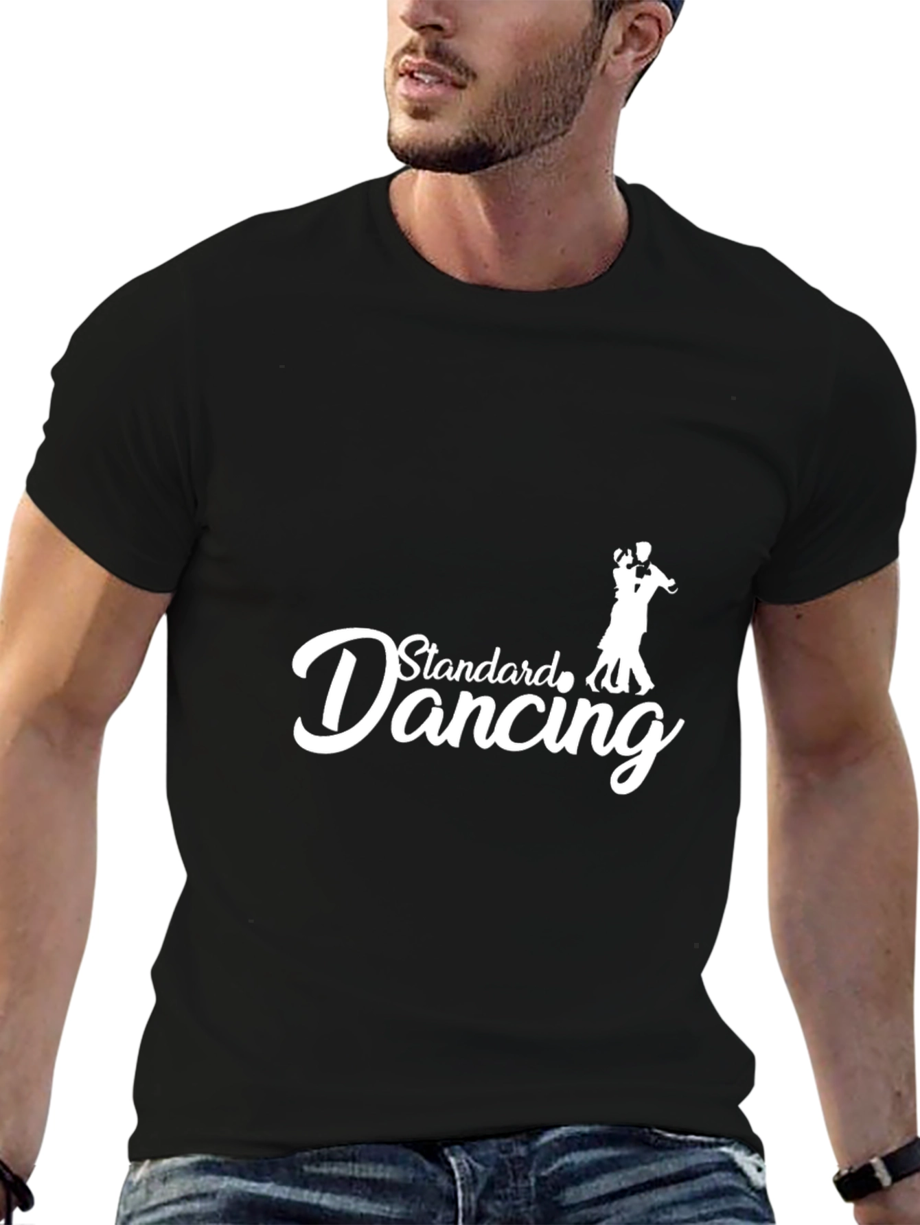 Standard Dancing Graphic Tee - Black Cotton Shirt