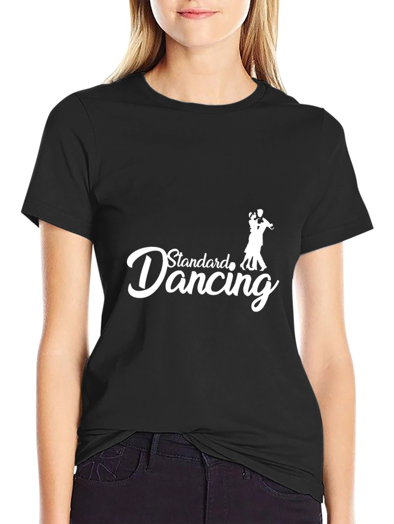 Standard Dancing Graphic Tee - Black Cotton Shirt