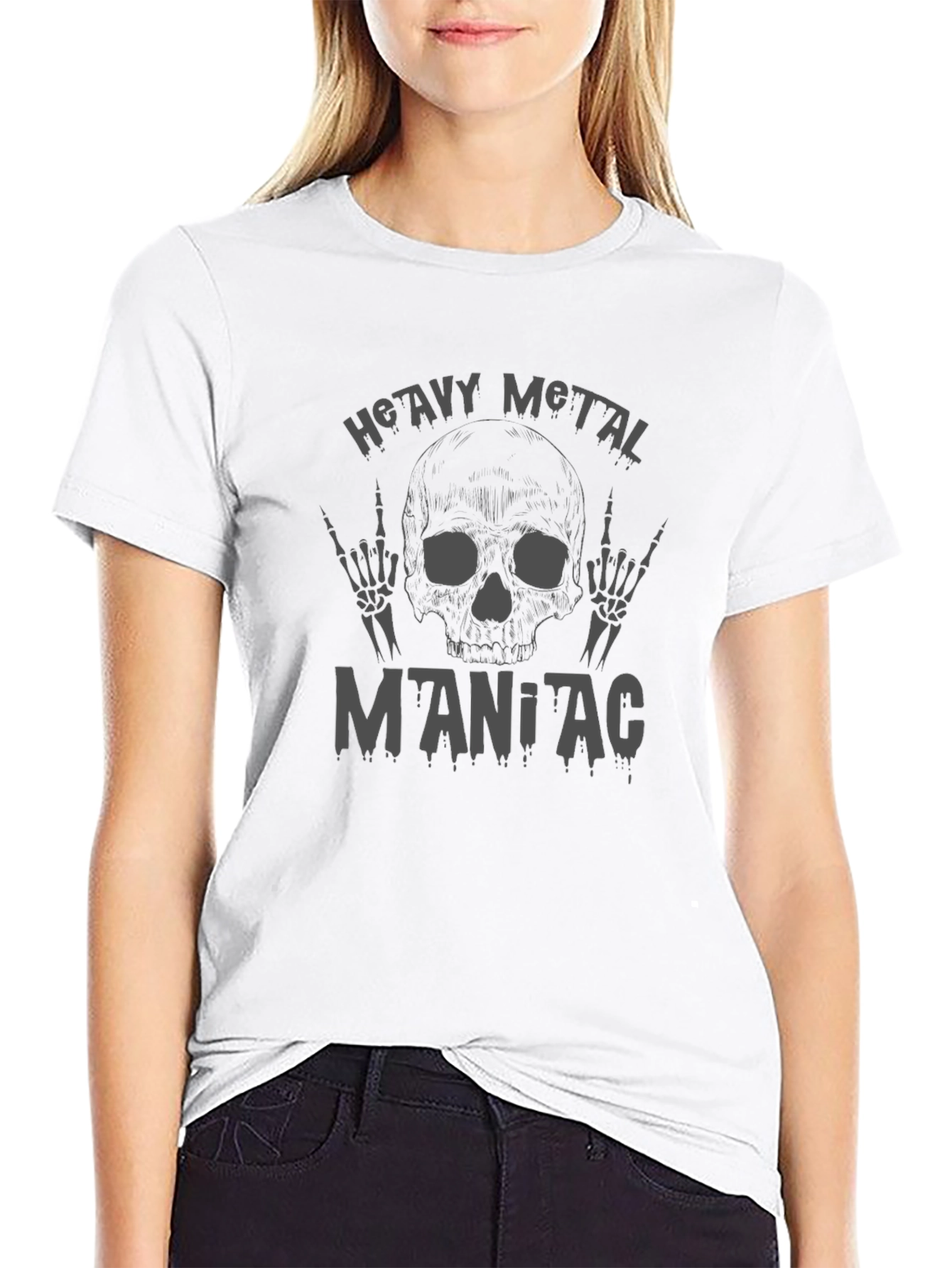 Heavy Metal Maniac Black Graphic T-Shirt