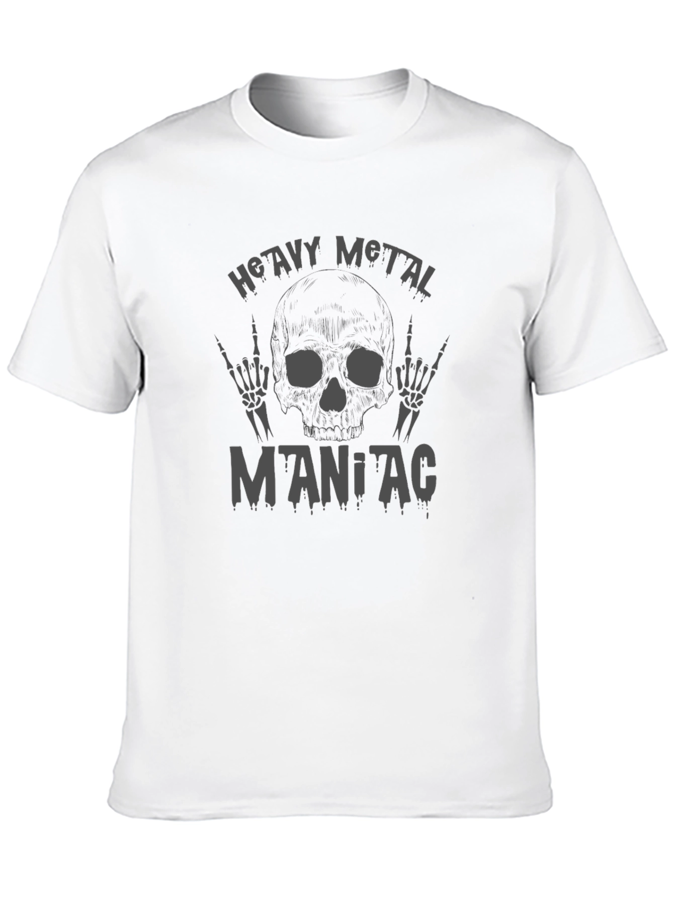 Heavy Metal Maniac Black Graphic T-Shirt