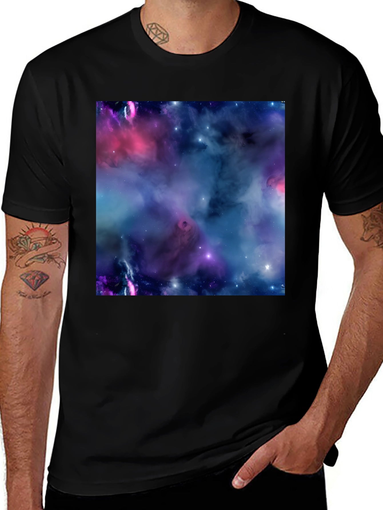 Nebula Print T-Shirt - Galaxy Style