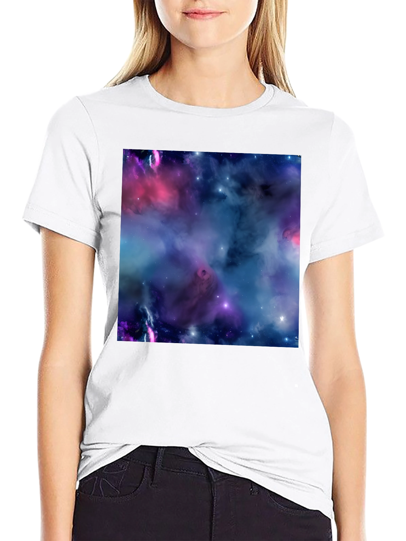 Nebula Print T-Shirt - Galaxy Style
