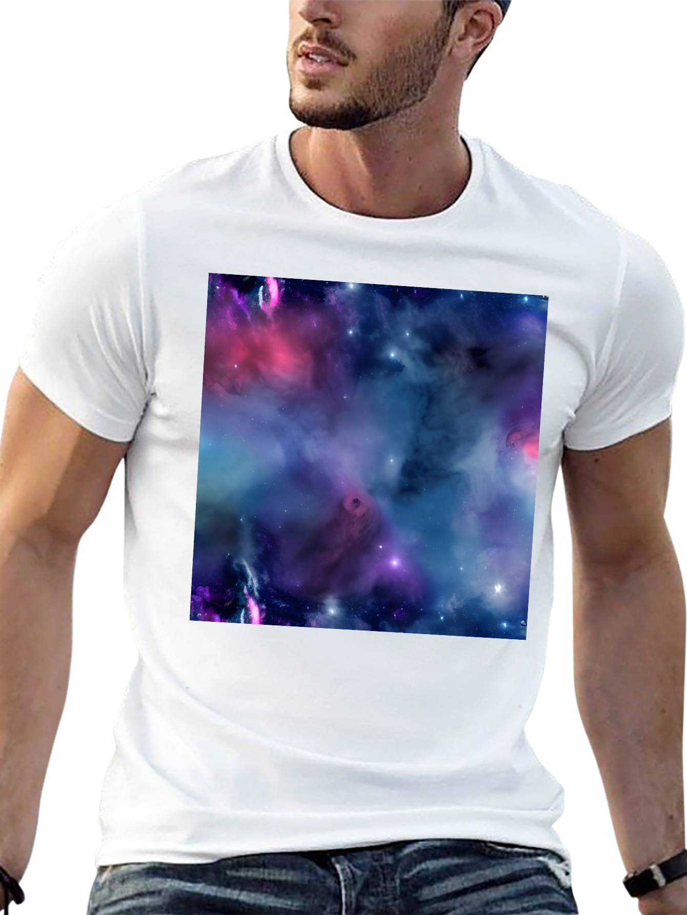 Nebula Print T-Shirt - Galaxy Style